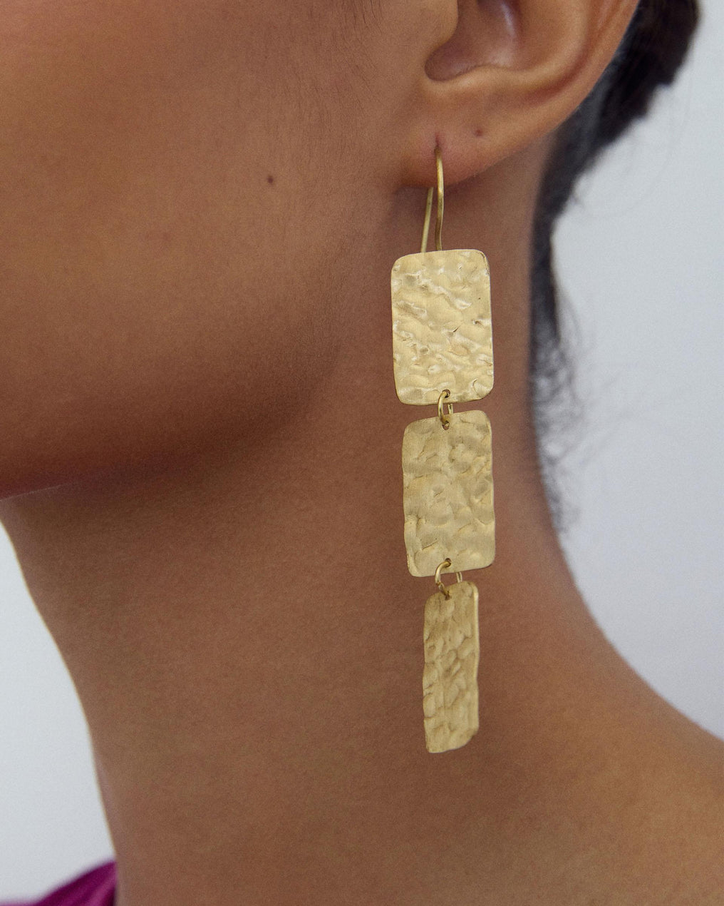 Earrings Rectangles Gold