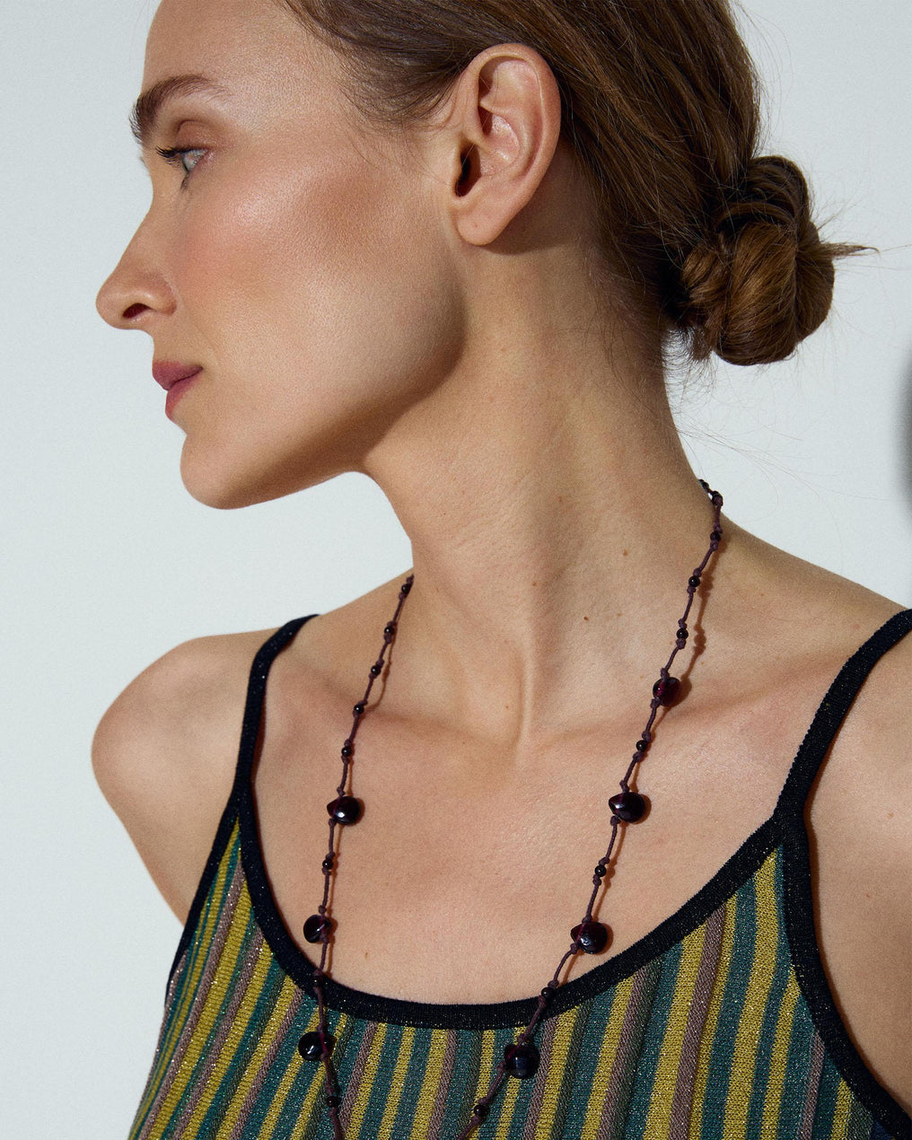 Top Rayas Colores Lurex Verde