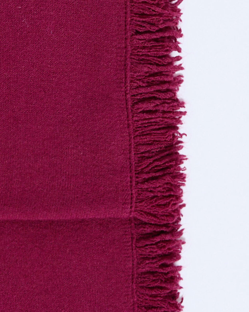 Lenço de malha com franjas granada