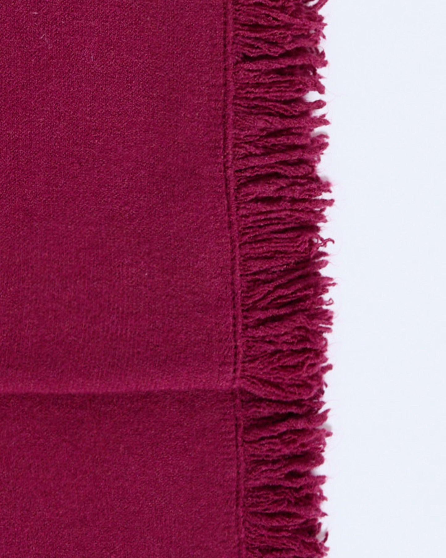 Lenço de malha com franjas granada