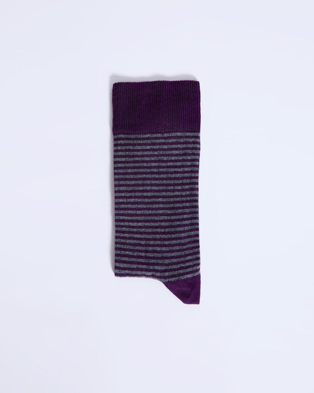 Purple Striped Mid-Calf Socks