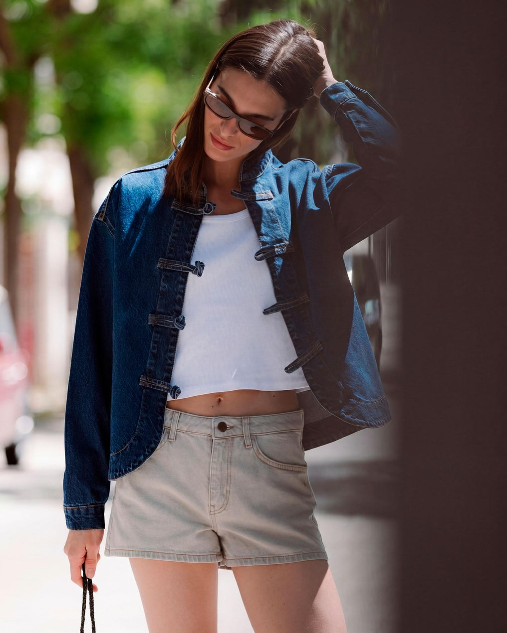 Casaco Denim Tipo Japo Azul