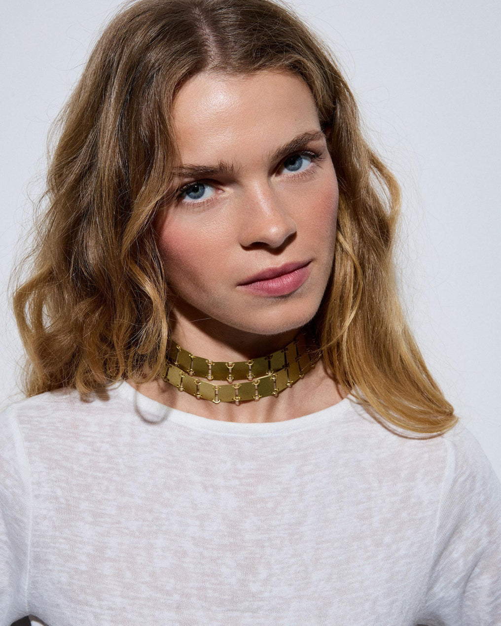 Choker Cuadrados Oro