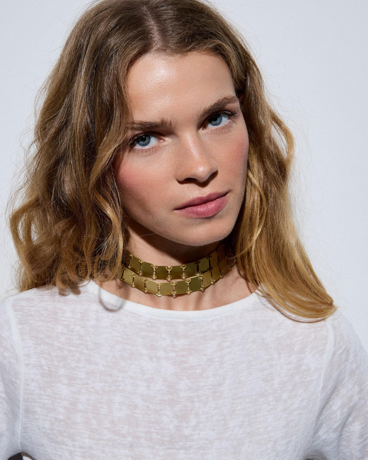 Choker Cuadrados Oro