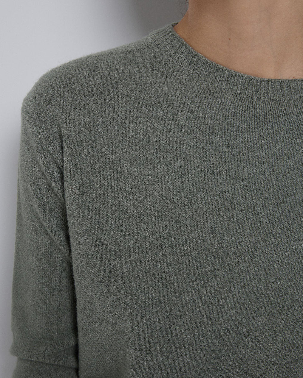 Jersey Cuello Redondo Verde Oscuro