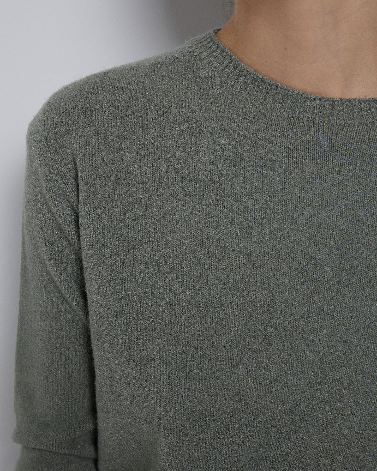 Jersey Cuello Redondo Verde Oscuro