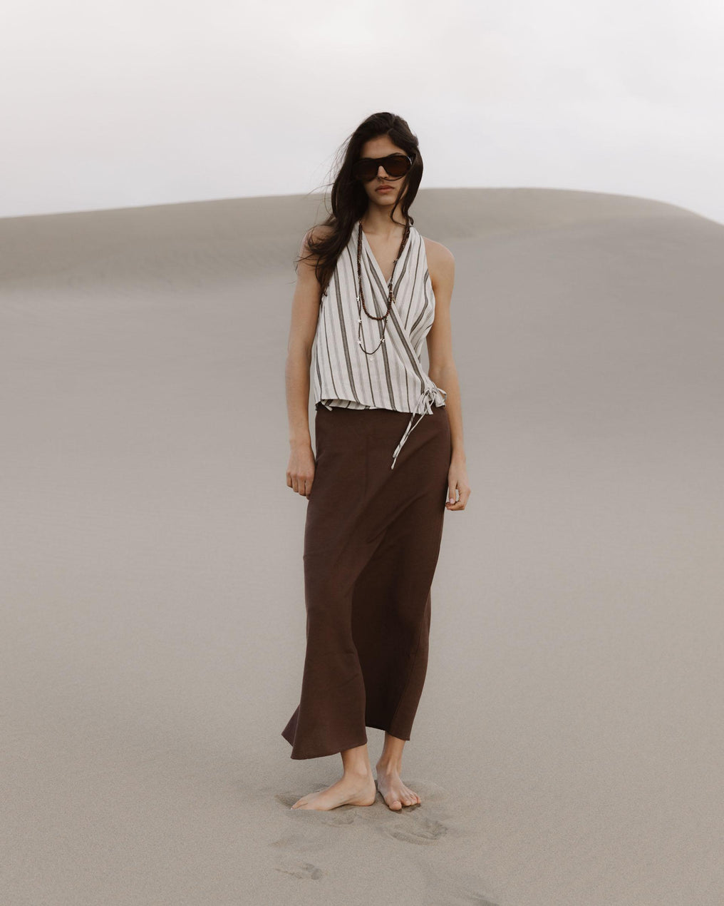 Falda Fluida Marrón