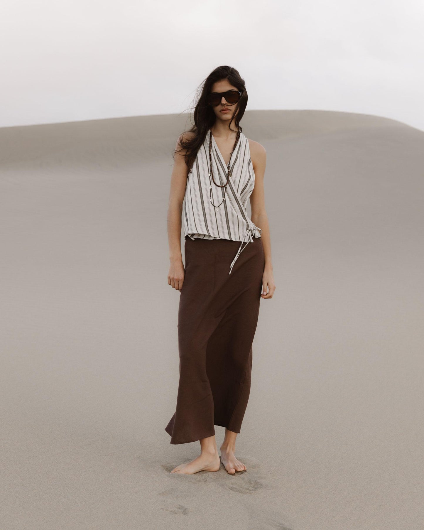 Falda Fluida Marrón