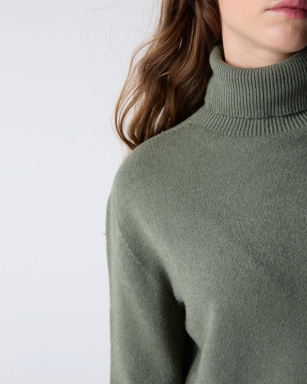 Dark Green Turtleneck Sweater