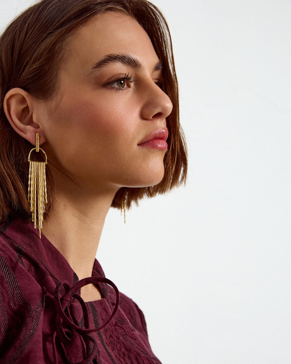 Pendientes Tiras Largas Oro