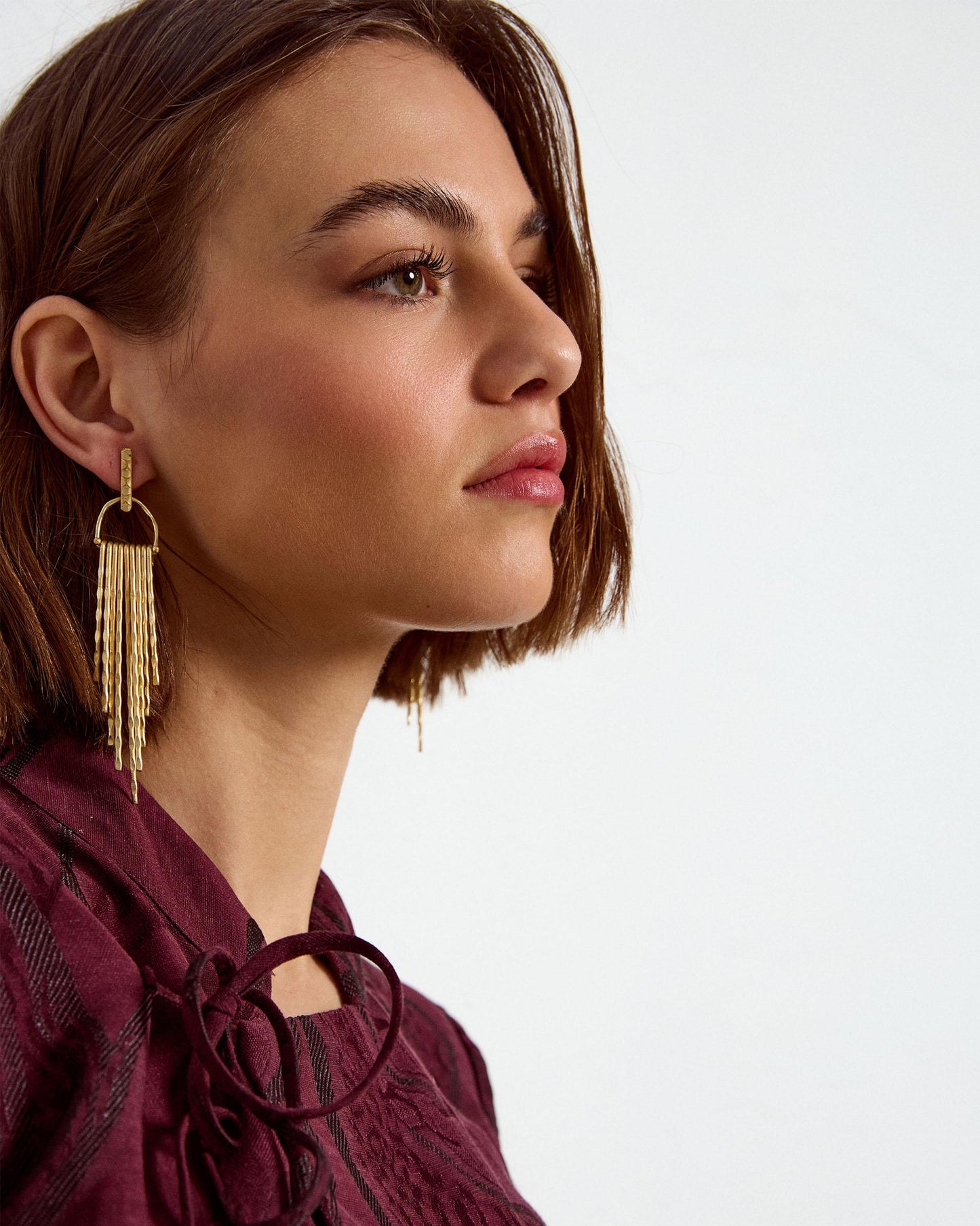 Pendientes Tiras Largas Oro