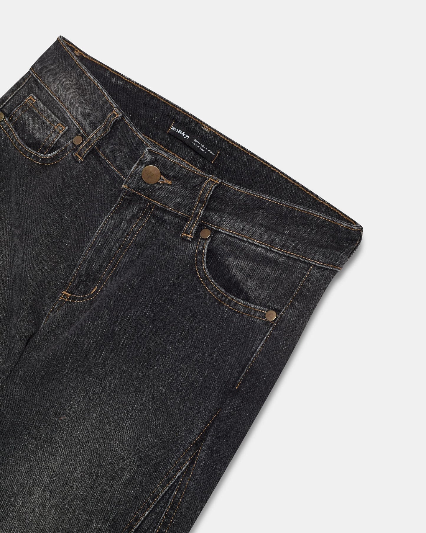 Jeans Cuñas Lateral Antracita