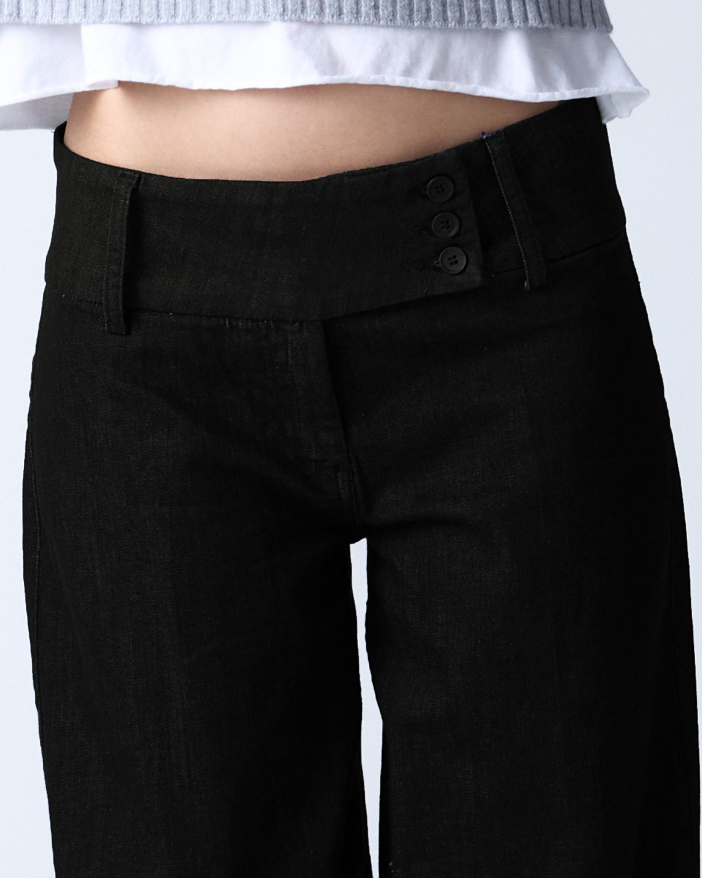 Jeans Triple Cinturilla Negro