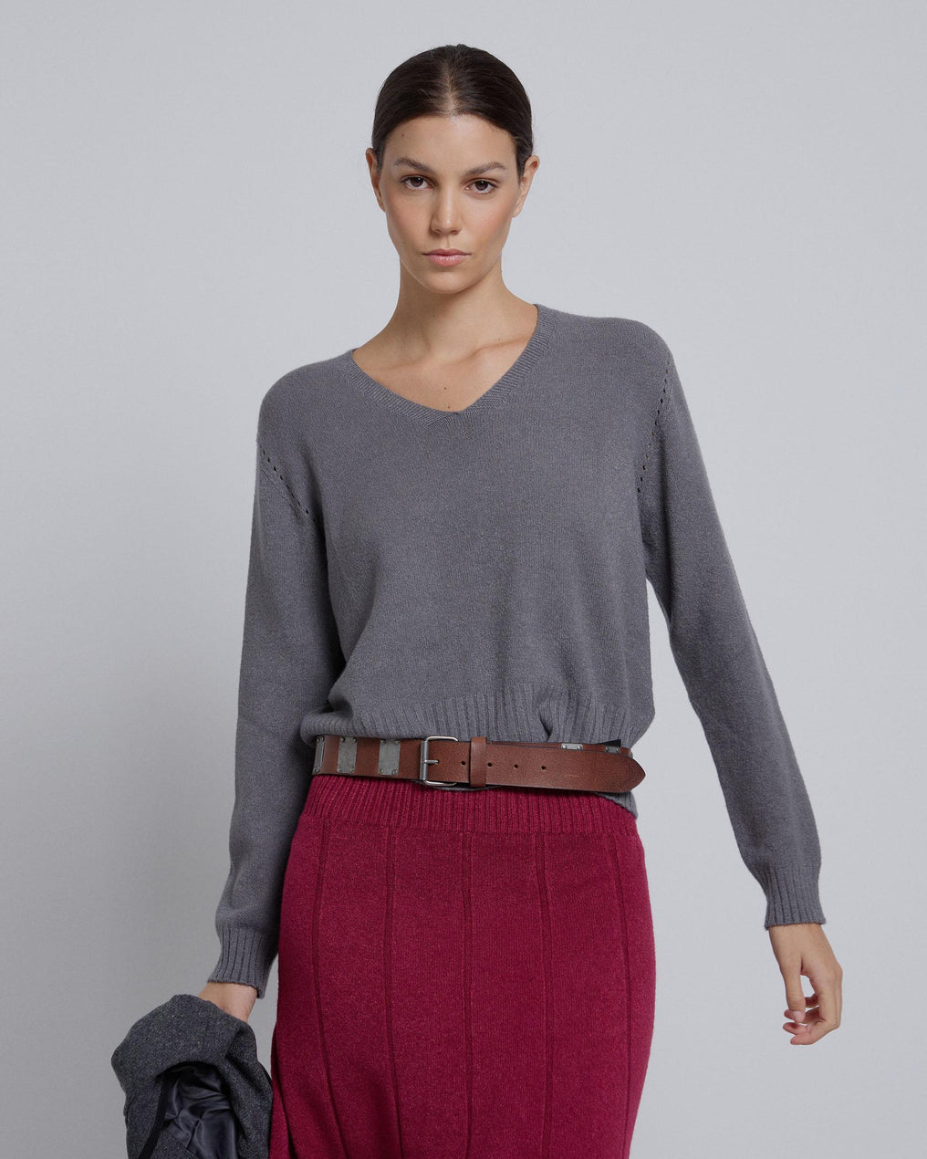 Jersey Cuello Pico Antracita