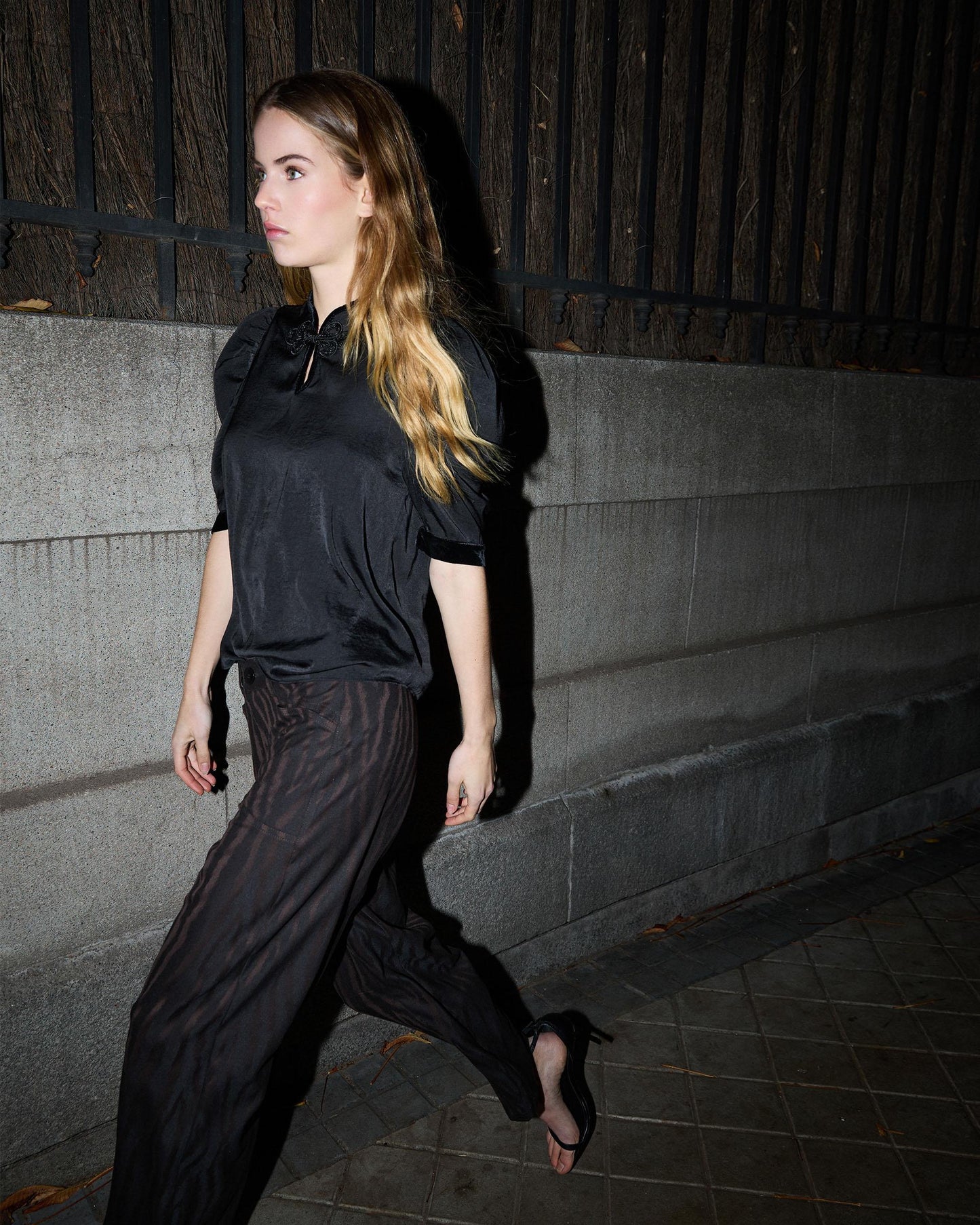 Brown Animal Print Trousers