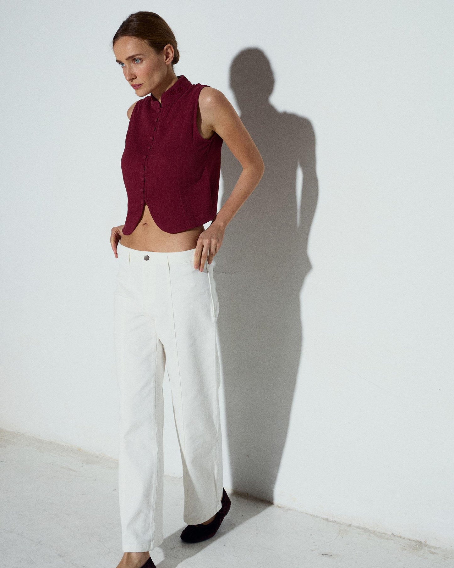 Jeans Estrelas Traseiras Branco