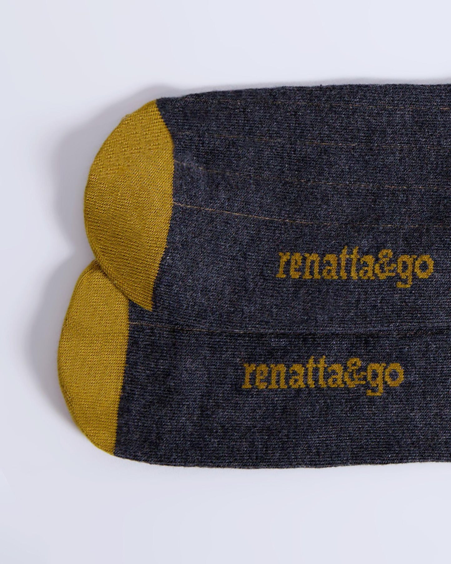 Two-tone Anthracite High-Top Socks