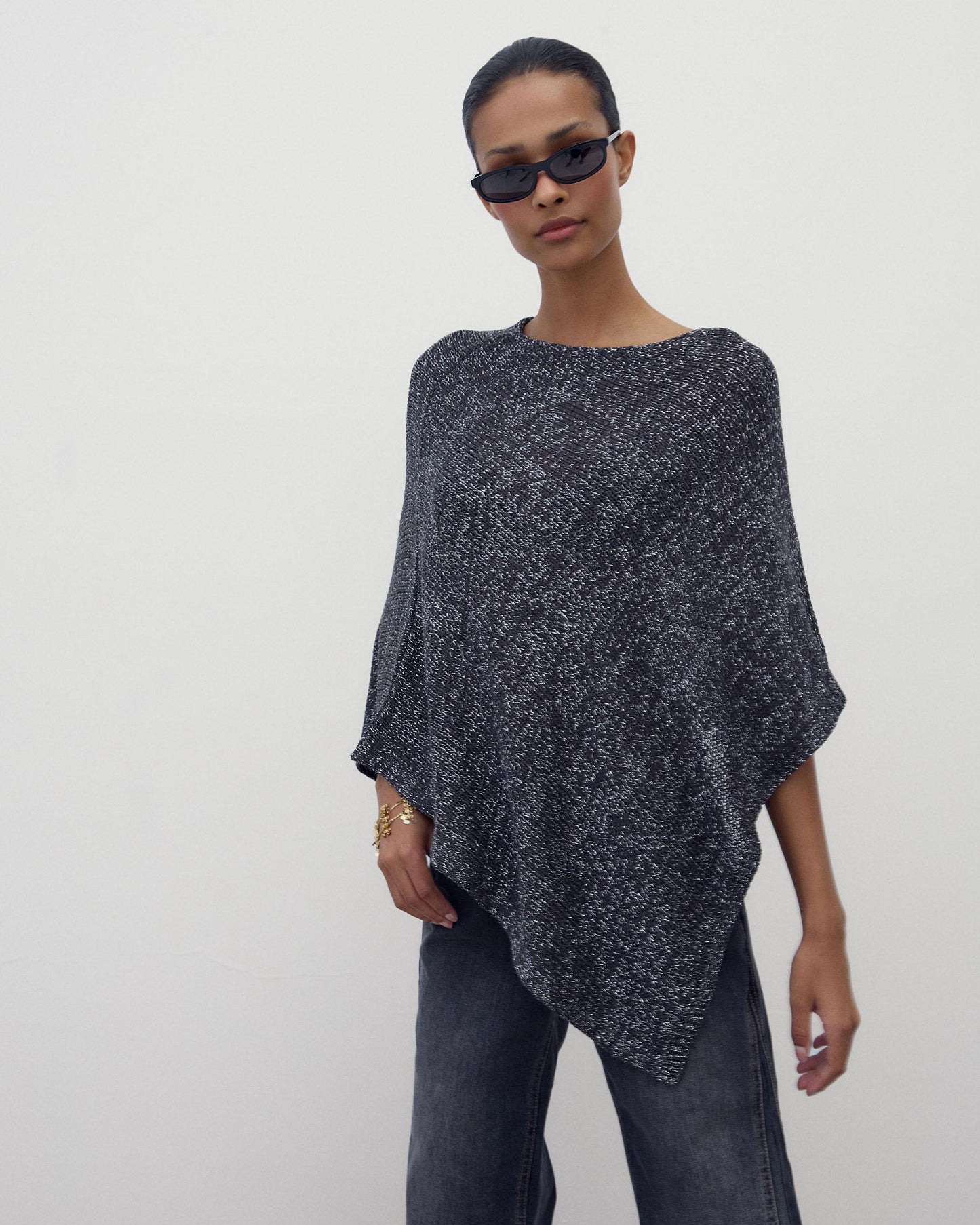 Poncho Lurex Antracite