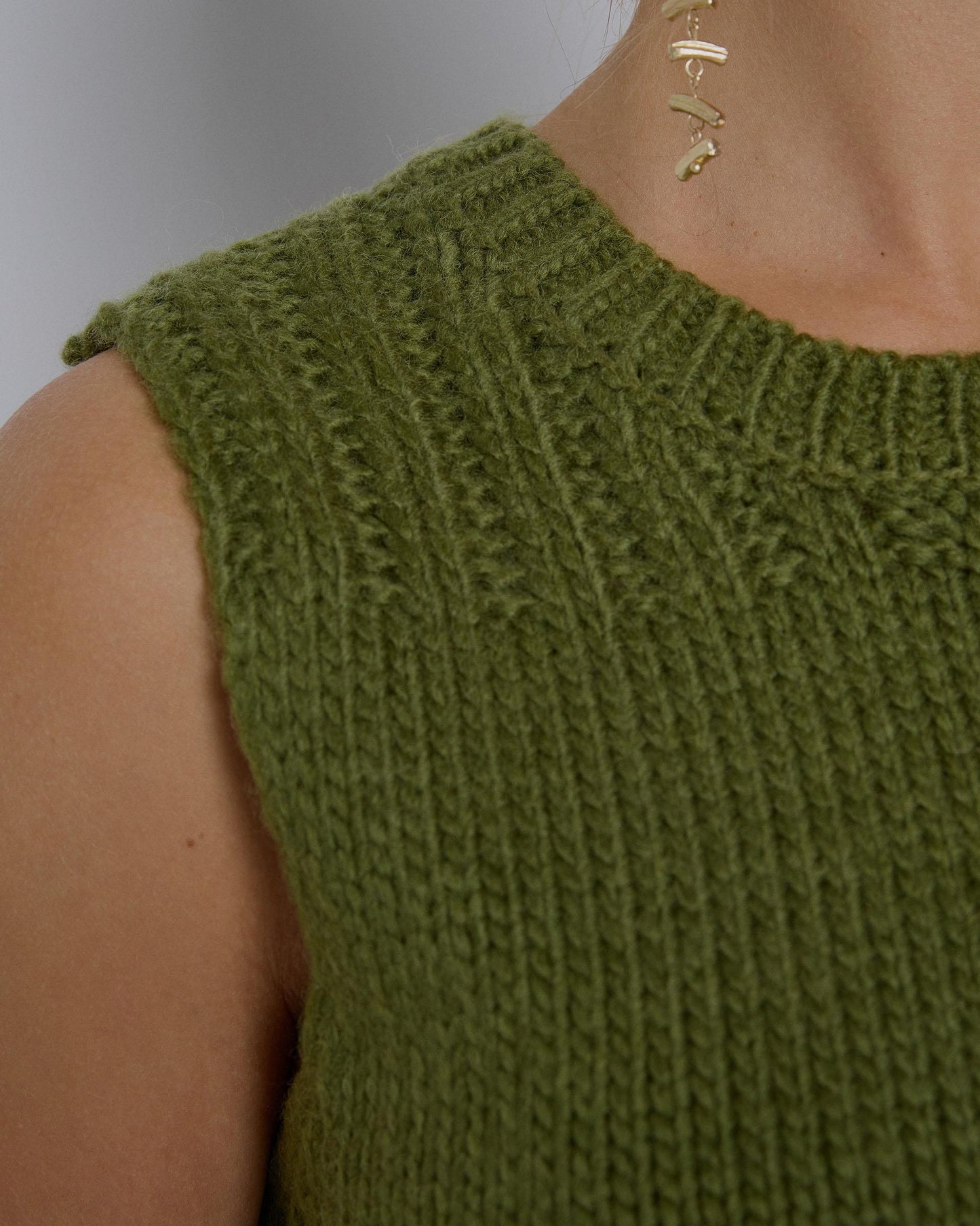 Green Knitted Vest