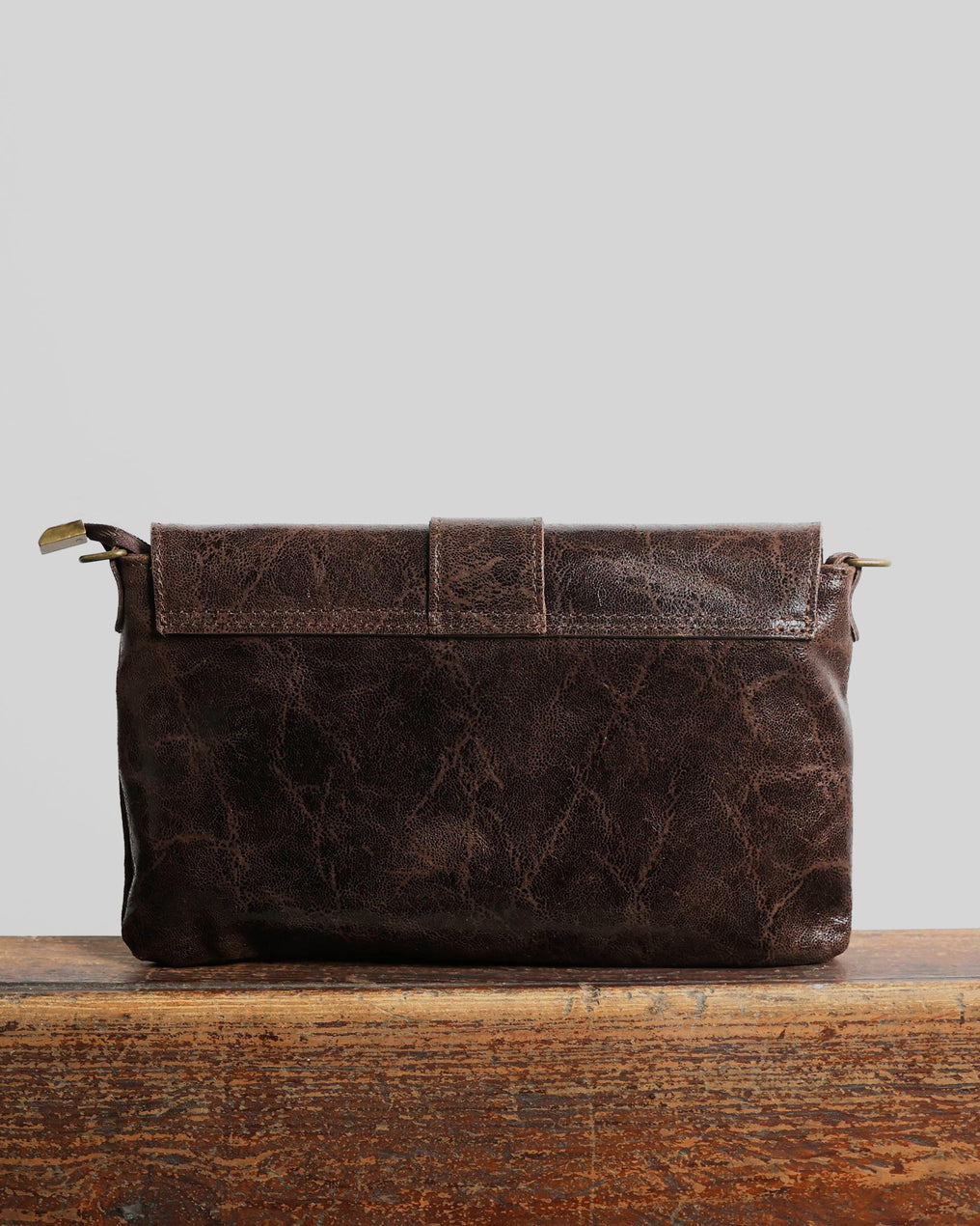 Small Brown Buckle Handbag