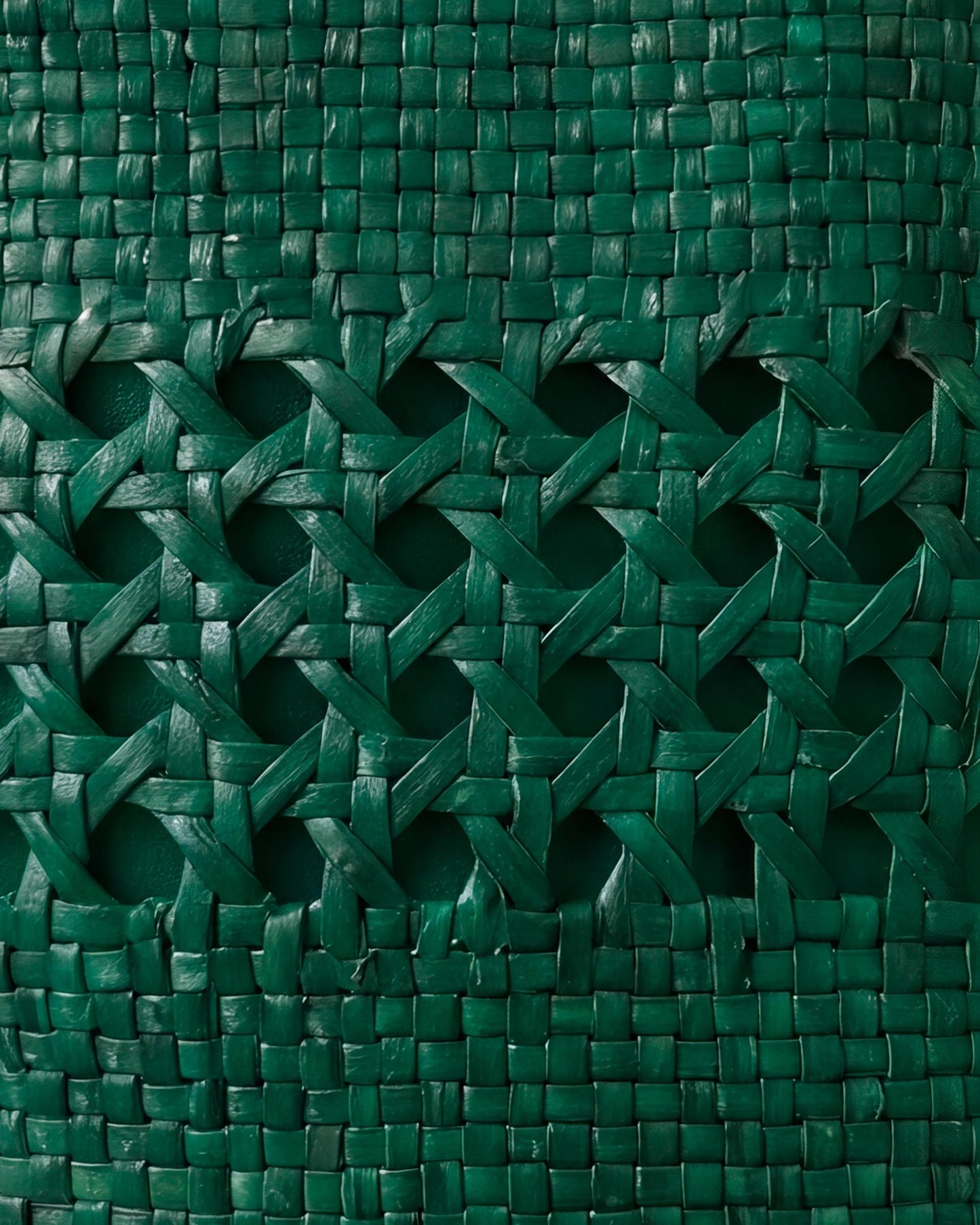Mala Bucket Pele Entrançada Verde