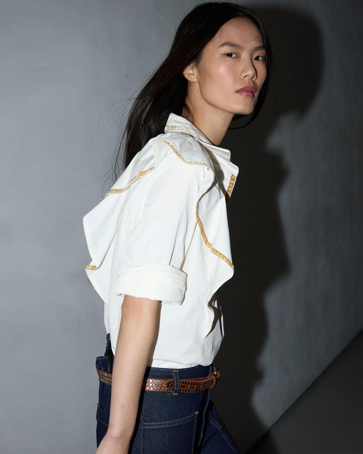 Blusa Volantes Vivo Crudo