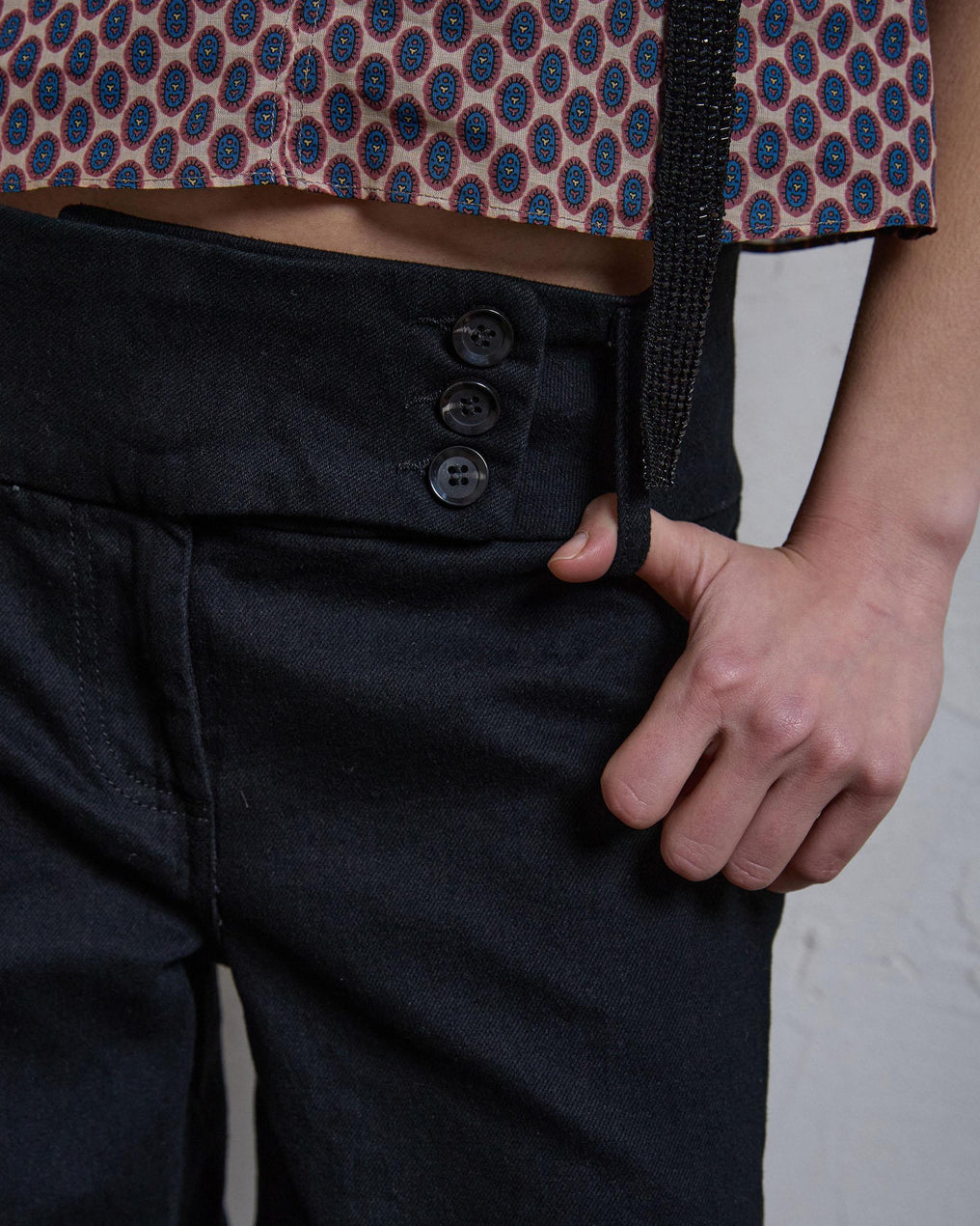 Jeans Cós Triplo Preto
