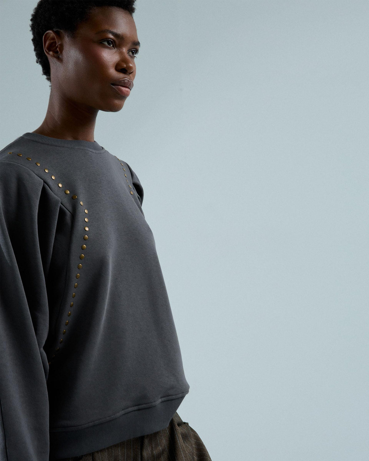 Sudadera Tachuelas Antracita
