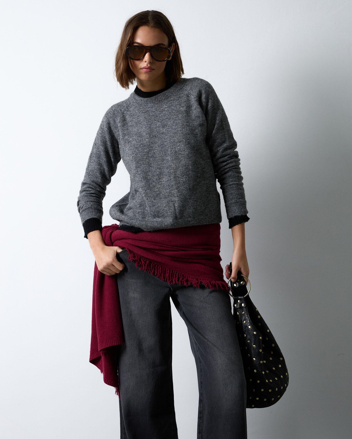 Jersey Cuello Redondo Gris