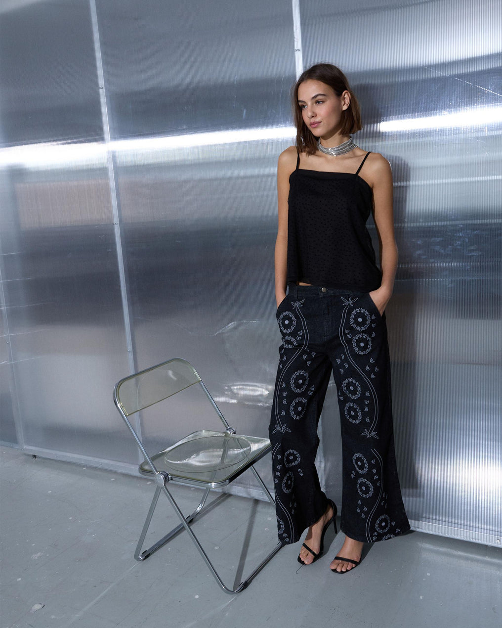 Top Gasa Plumeti Negro