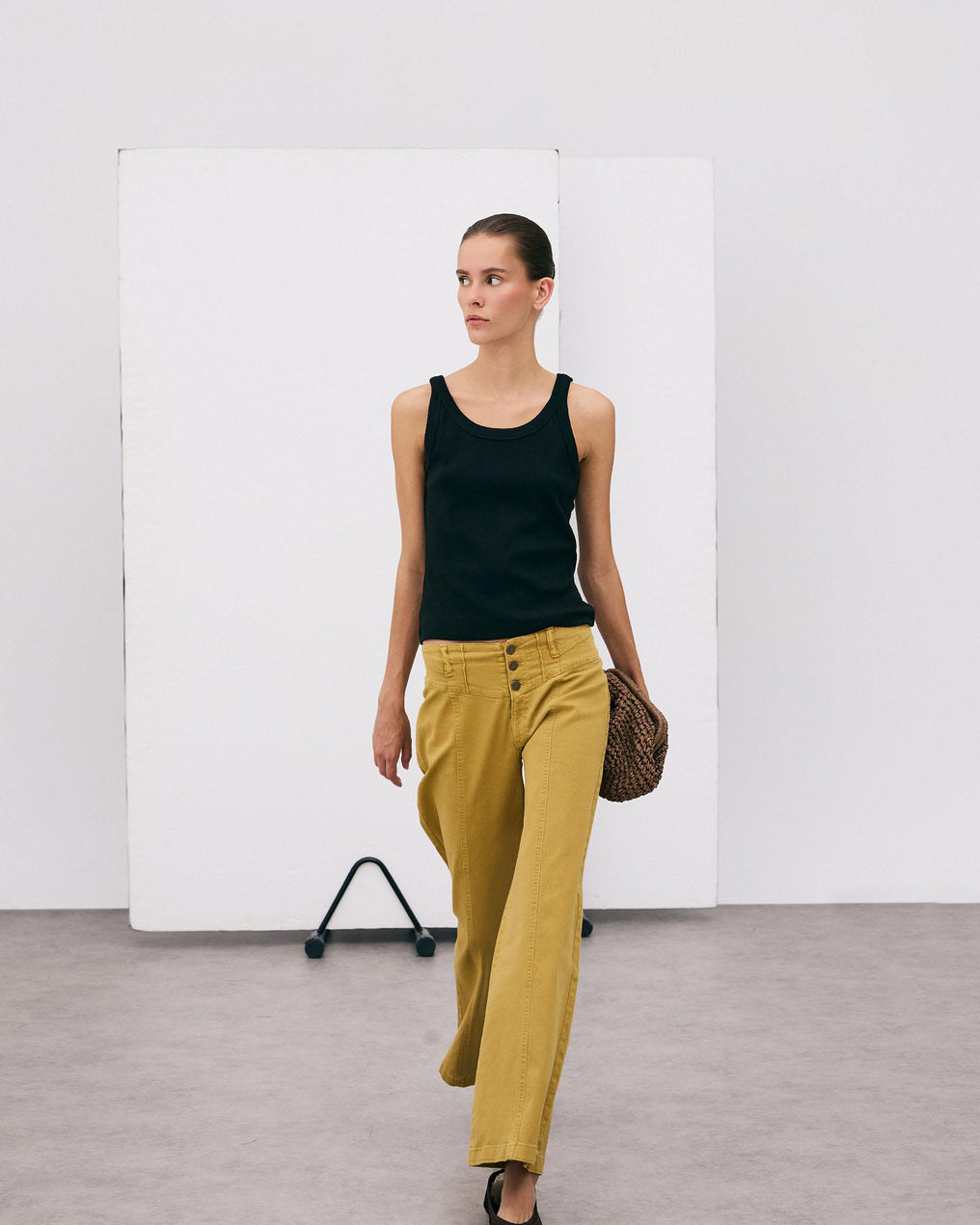Mustard Yoke Point Jeans