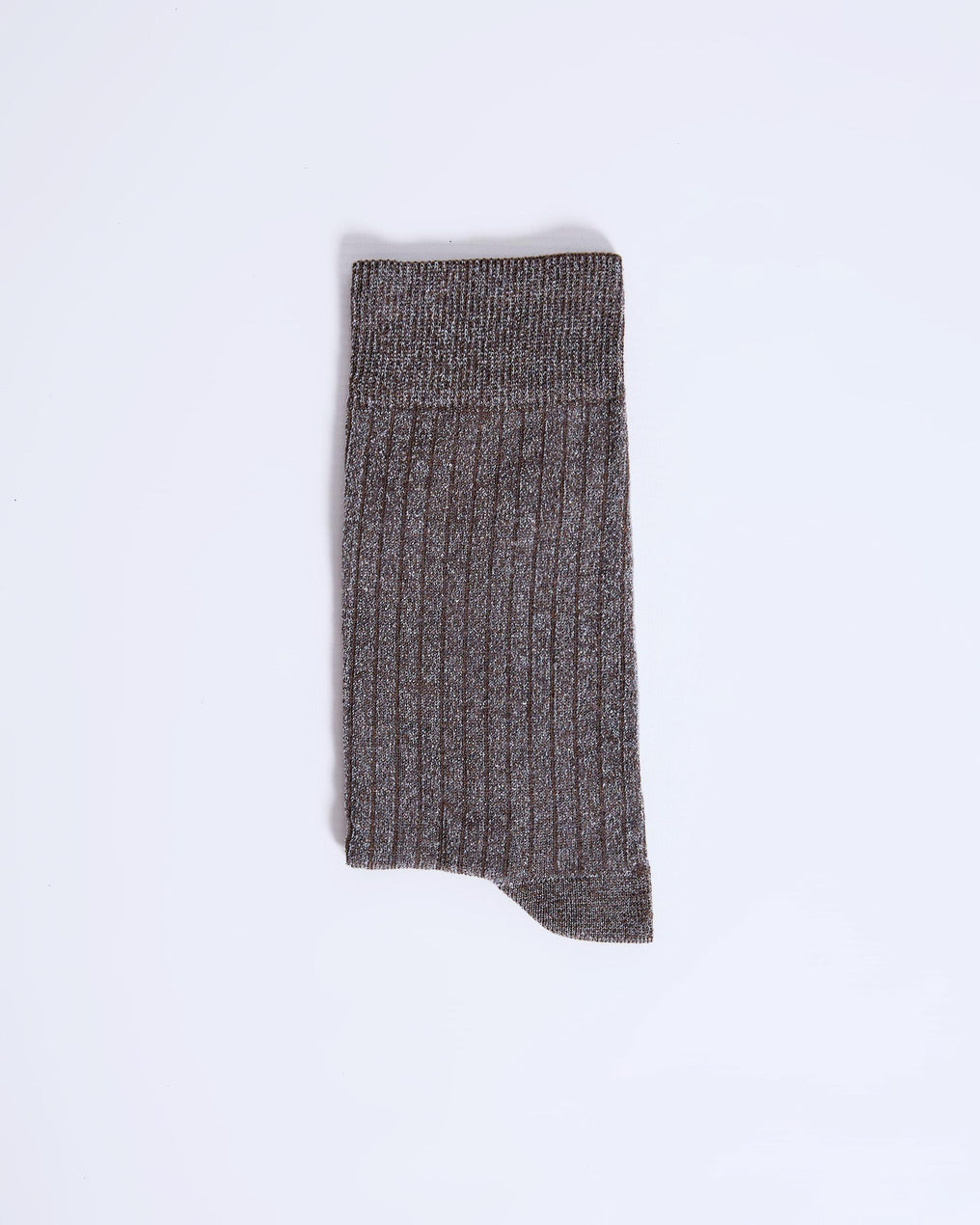 Brown Lurex Mid-Calf Socks