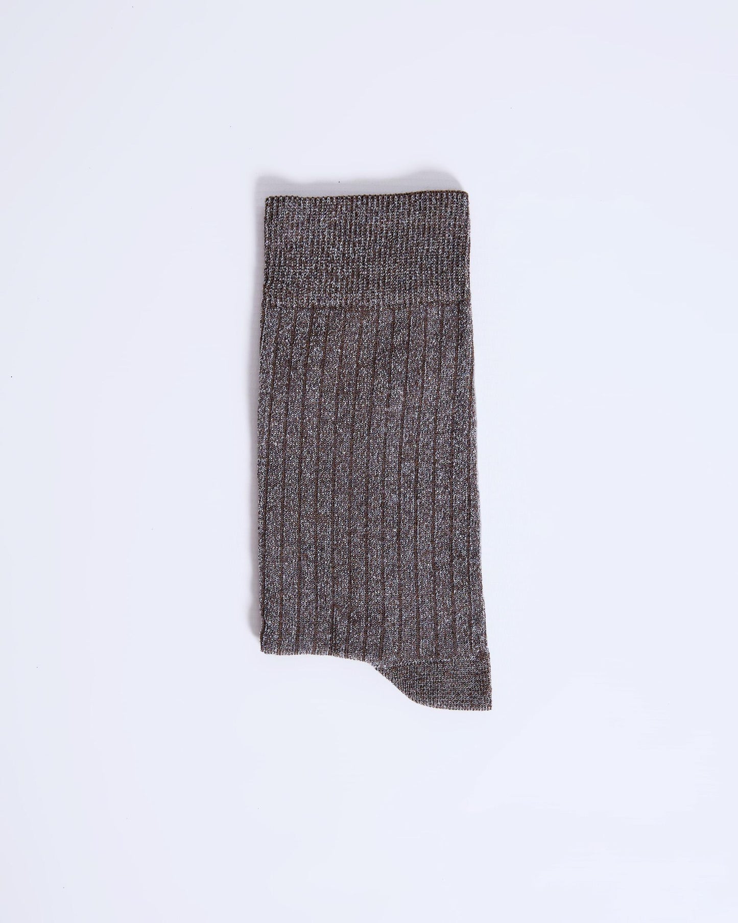 Brown Lurex Mid-Calf Socks
