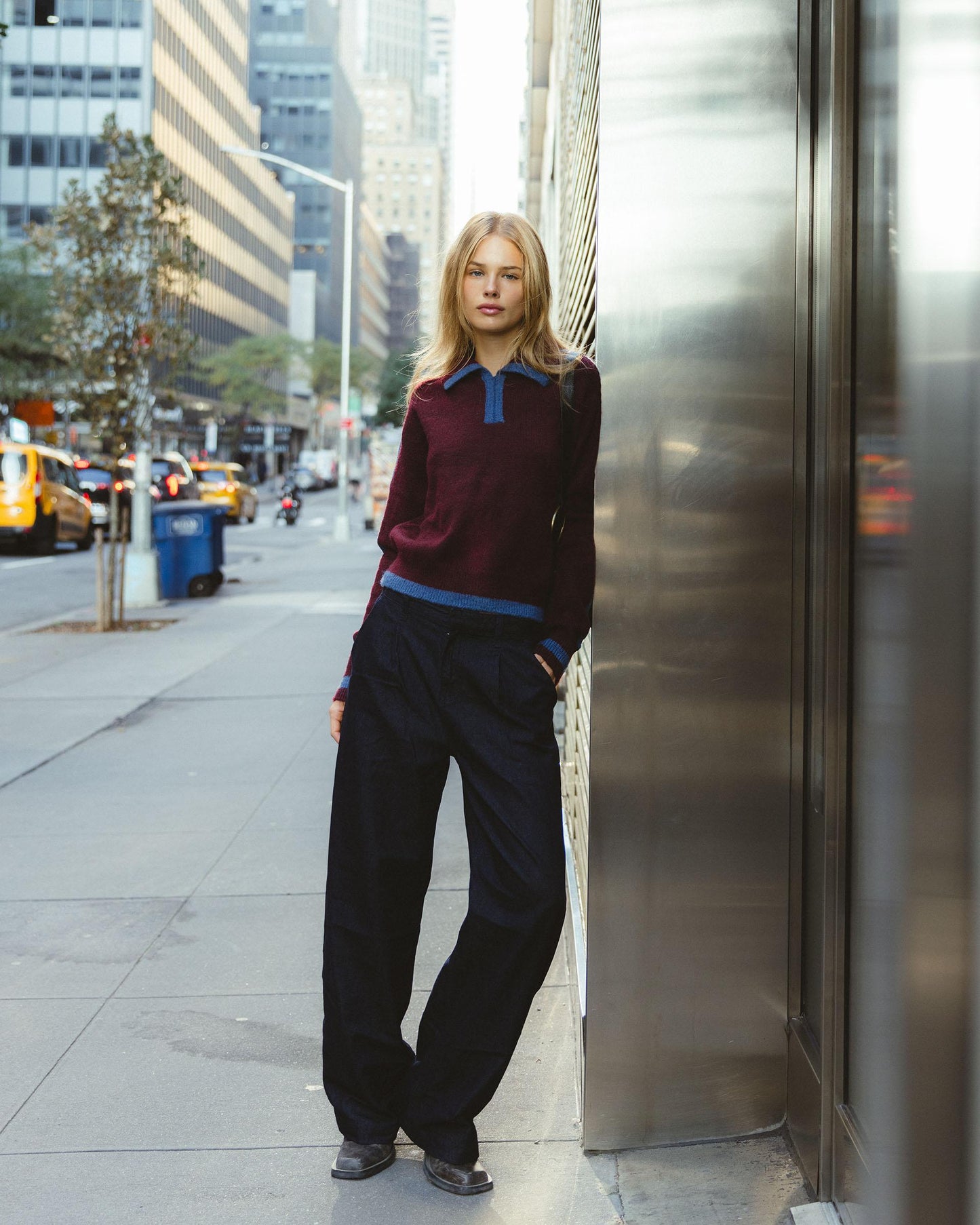 Jersey Nervio Solapa Granate