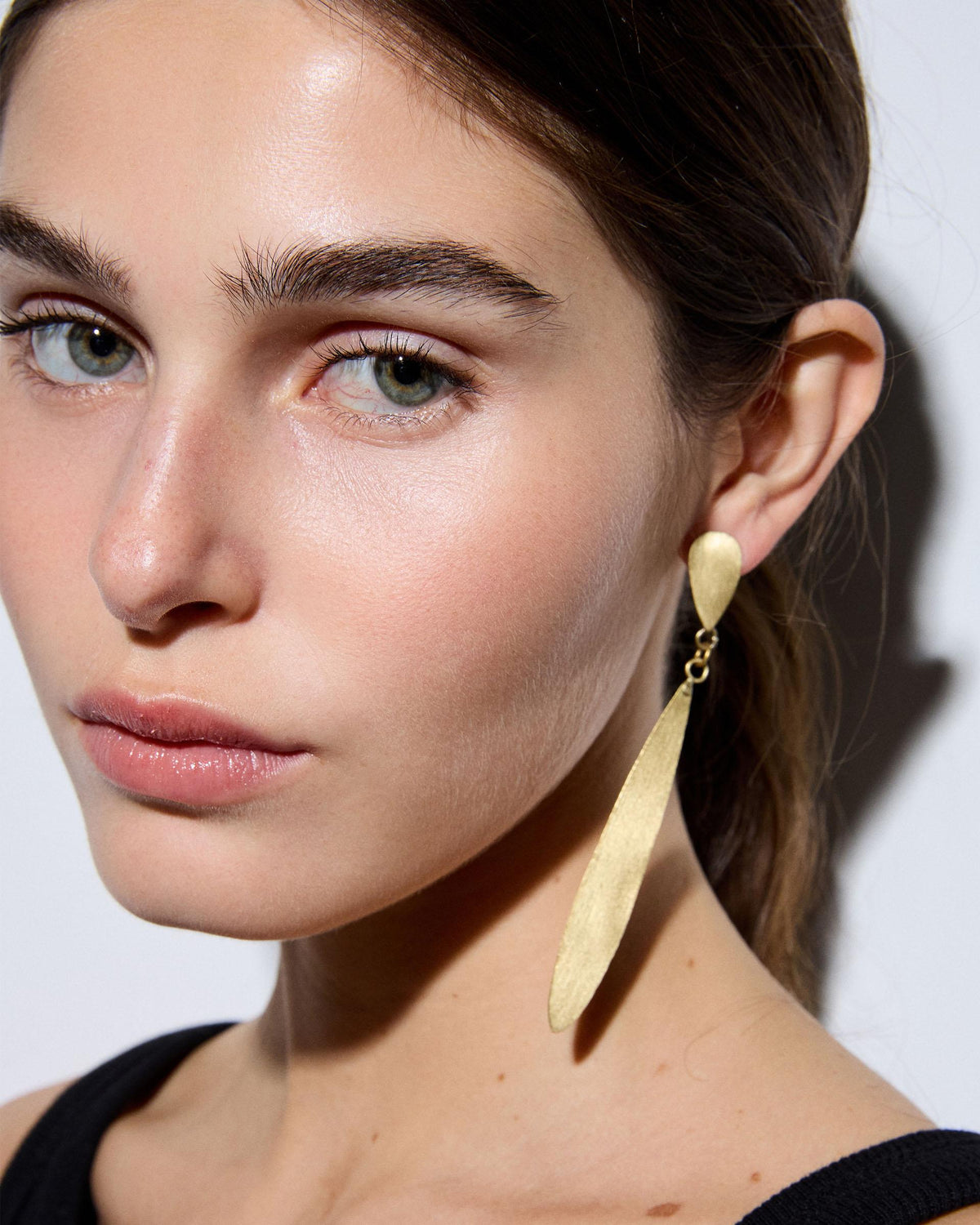 Pendientes Tira Plana Oro