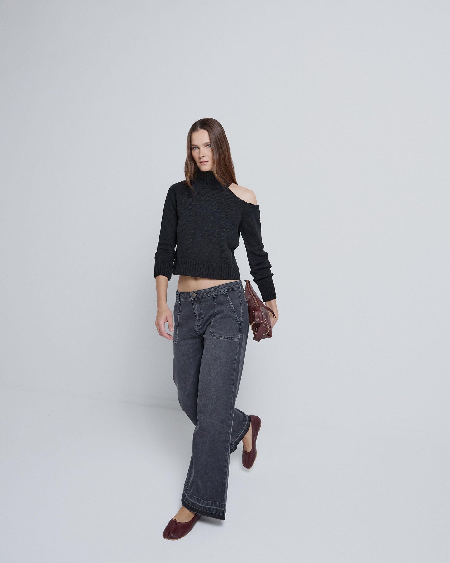 Jersey Manga Asimetrica Negro