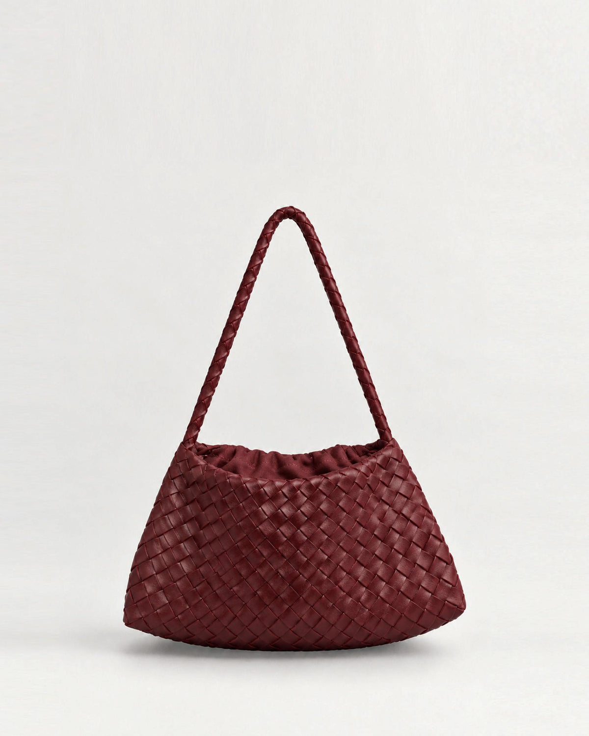 Bolso Pequeño Trenzado Granate