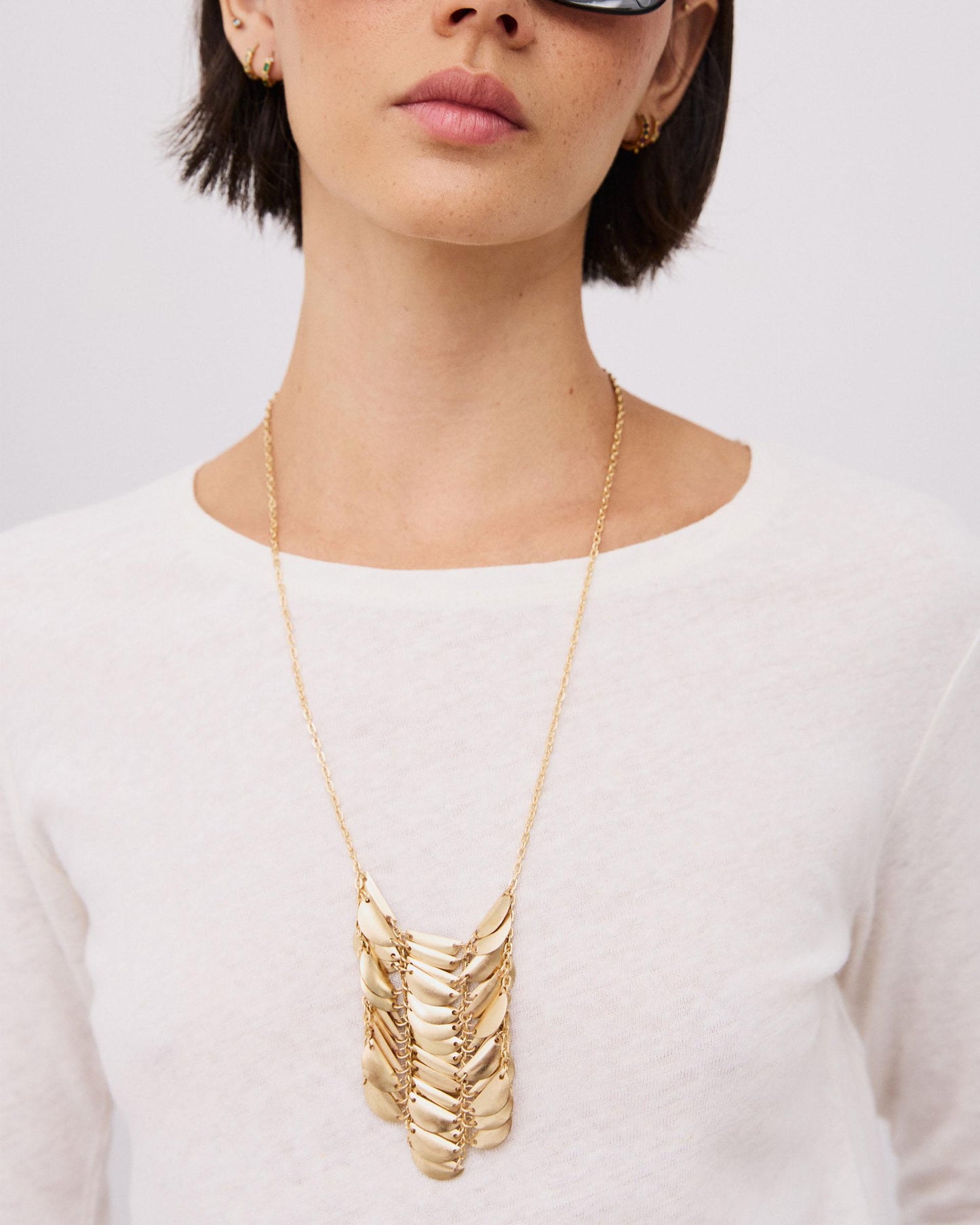 Collar Malla Semicírculos Oro