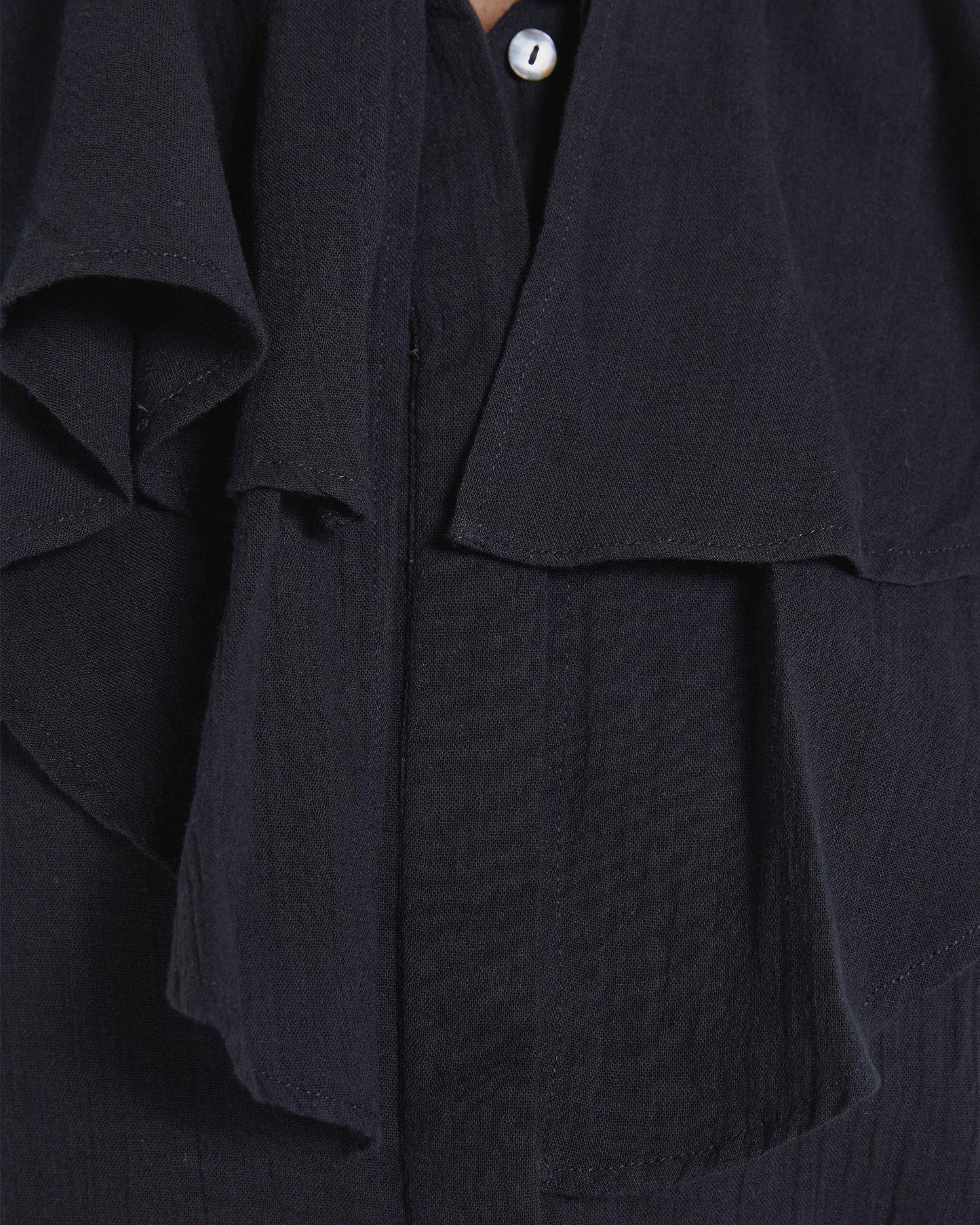 Blusa Volantes Asimétricos Antracita