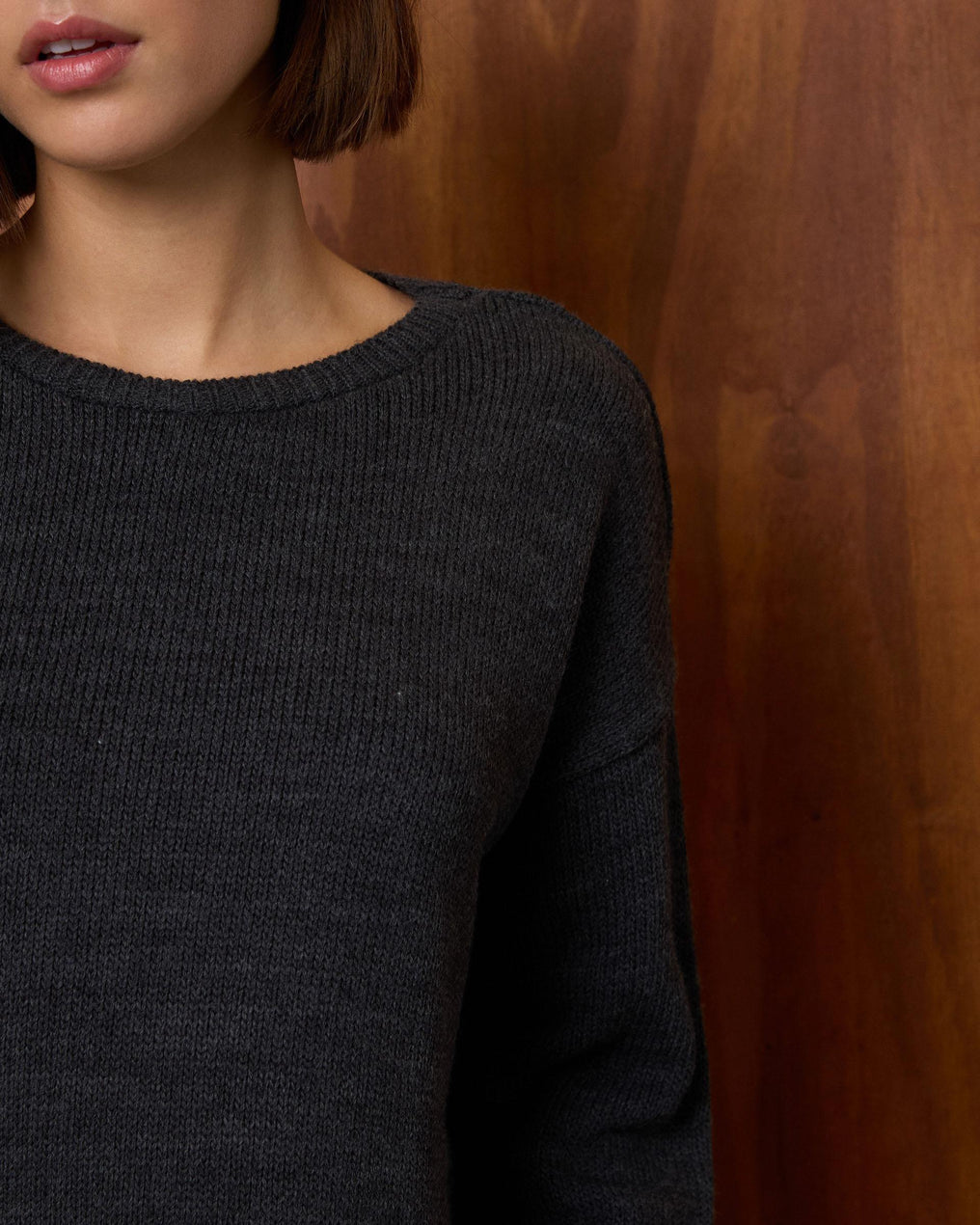 Vestido Punto Jaspeado Gris