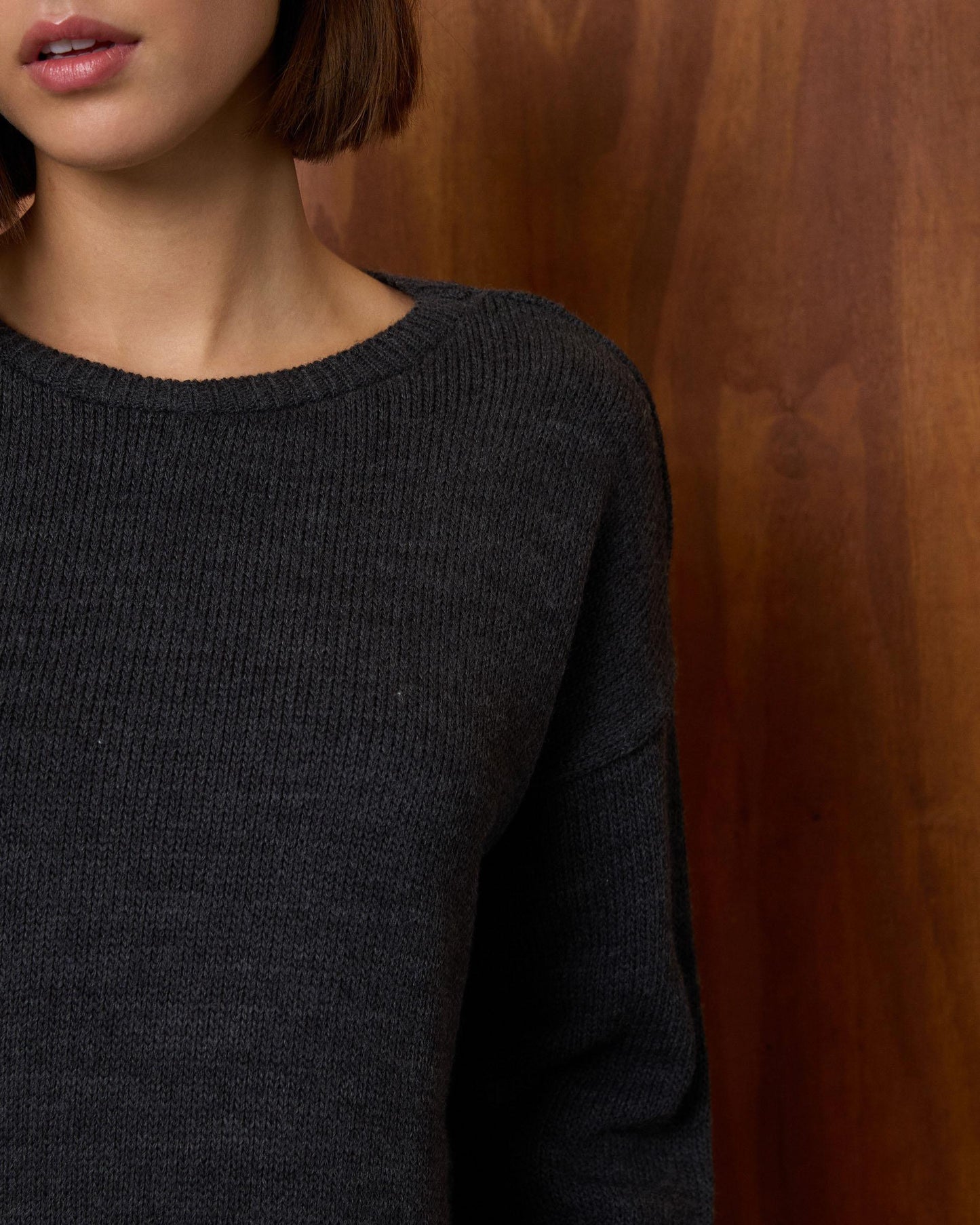 Vestido Punto Jaspeado Gris