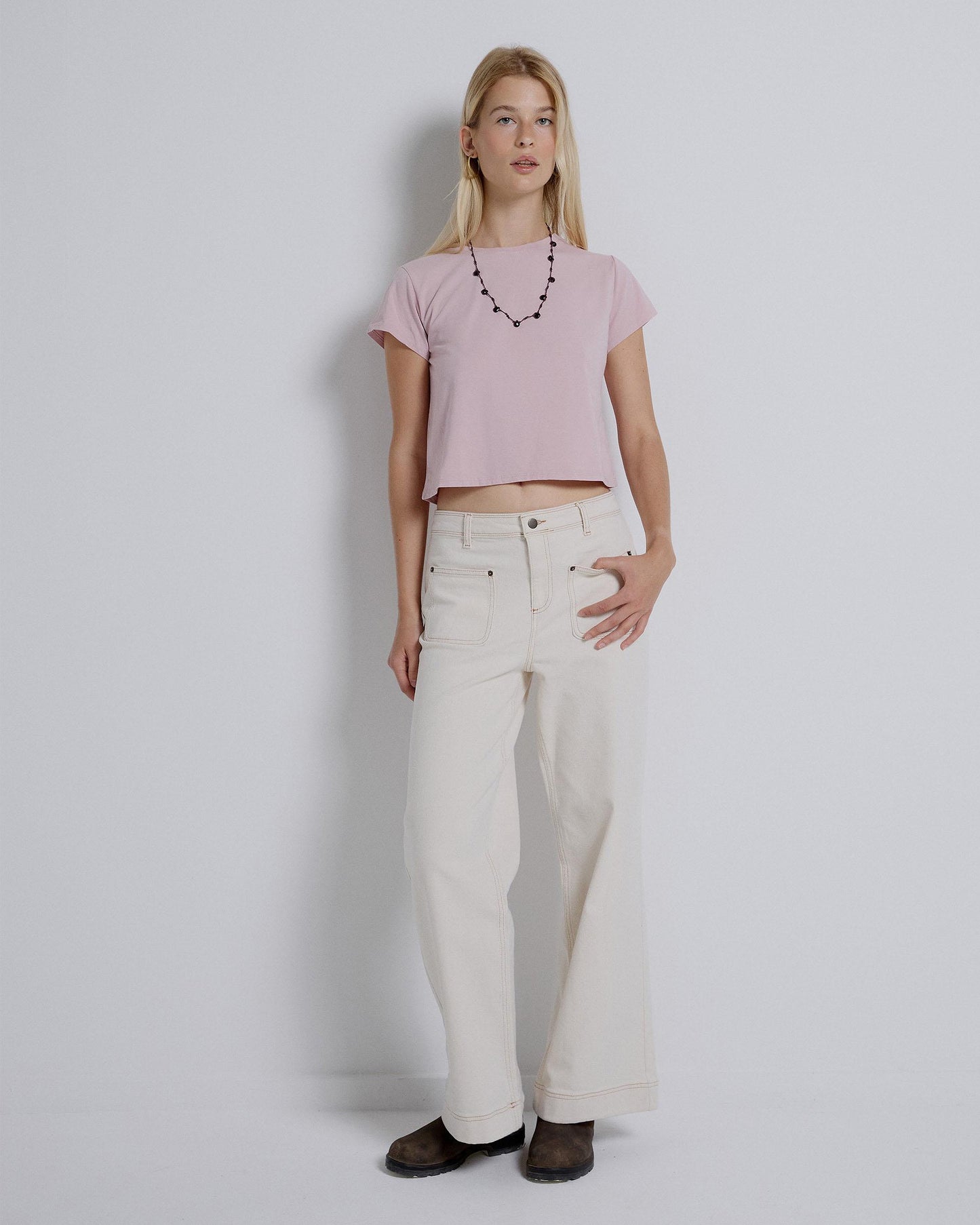 Pink Round Neck T-shirt