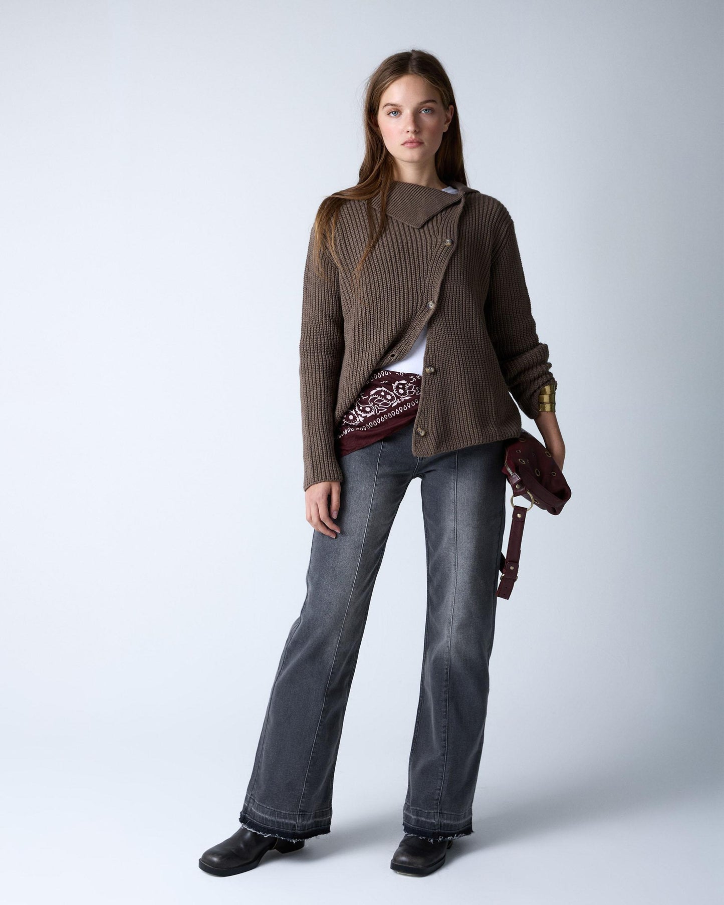 Taupe Wide Neck Jacket