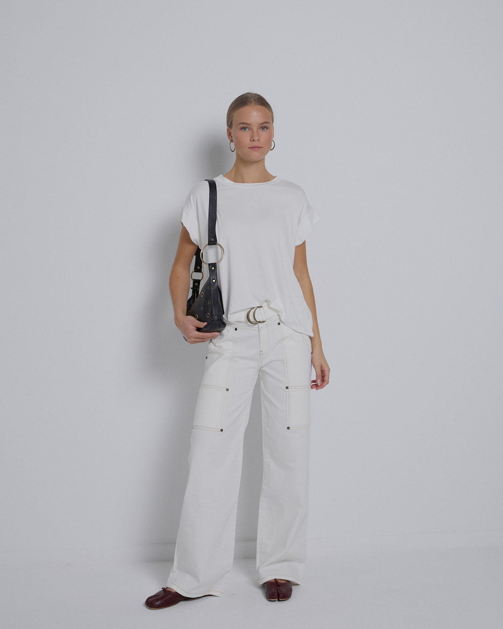 Camiseta Manga Amplia Blanco