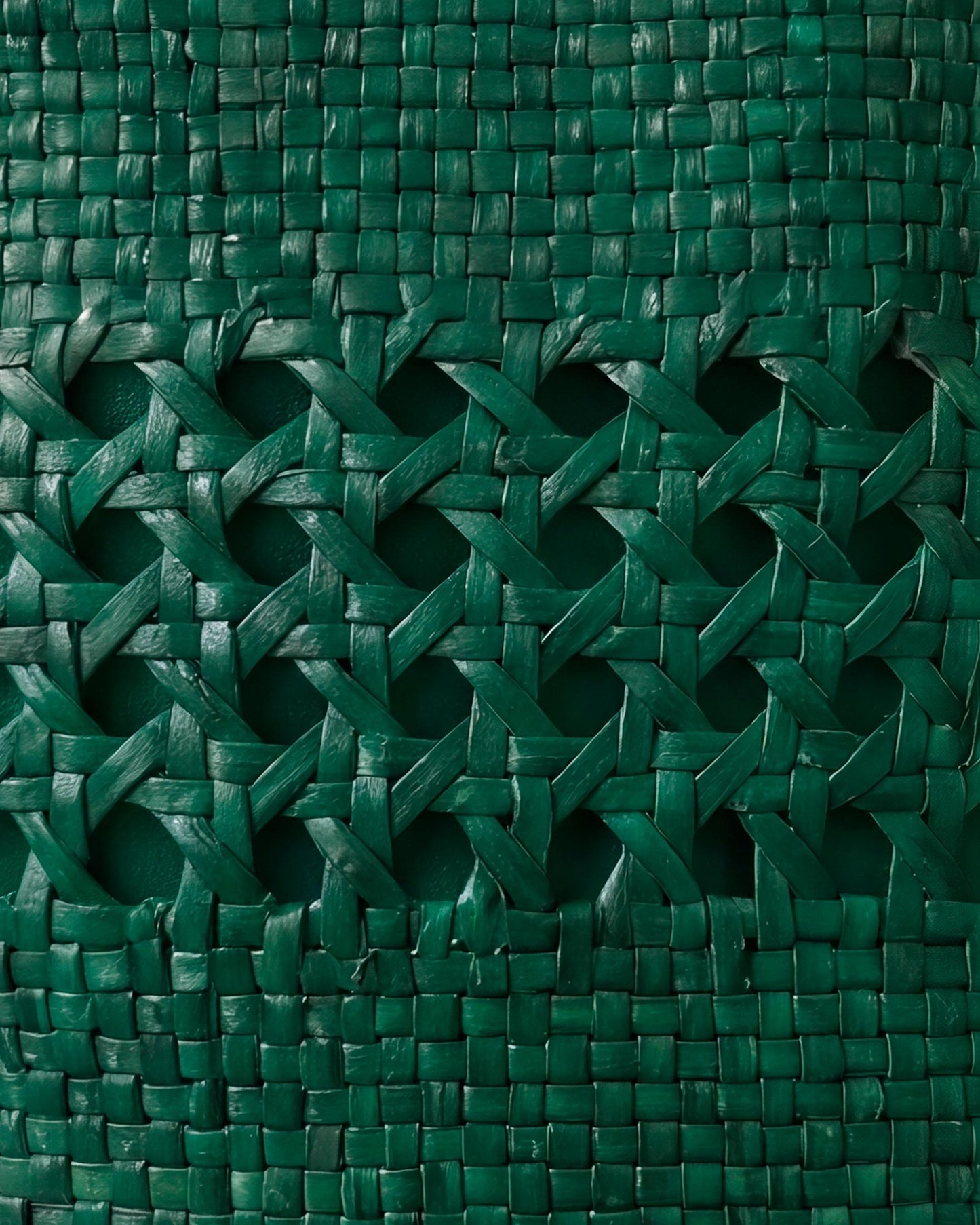 Bolso Bucket Piel Trenzada Verde
