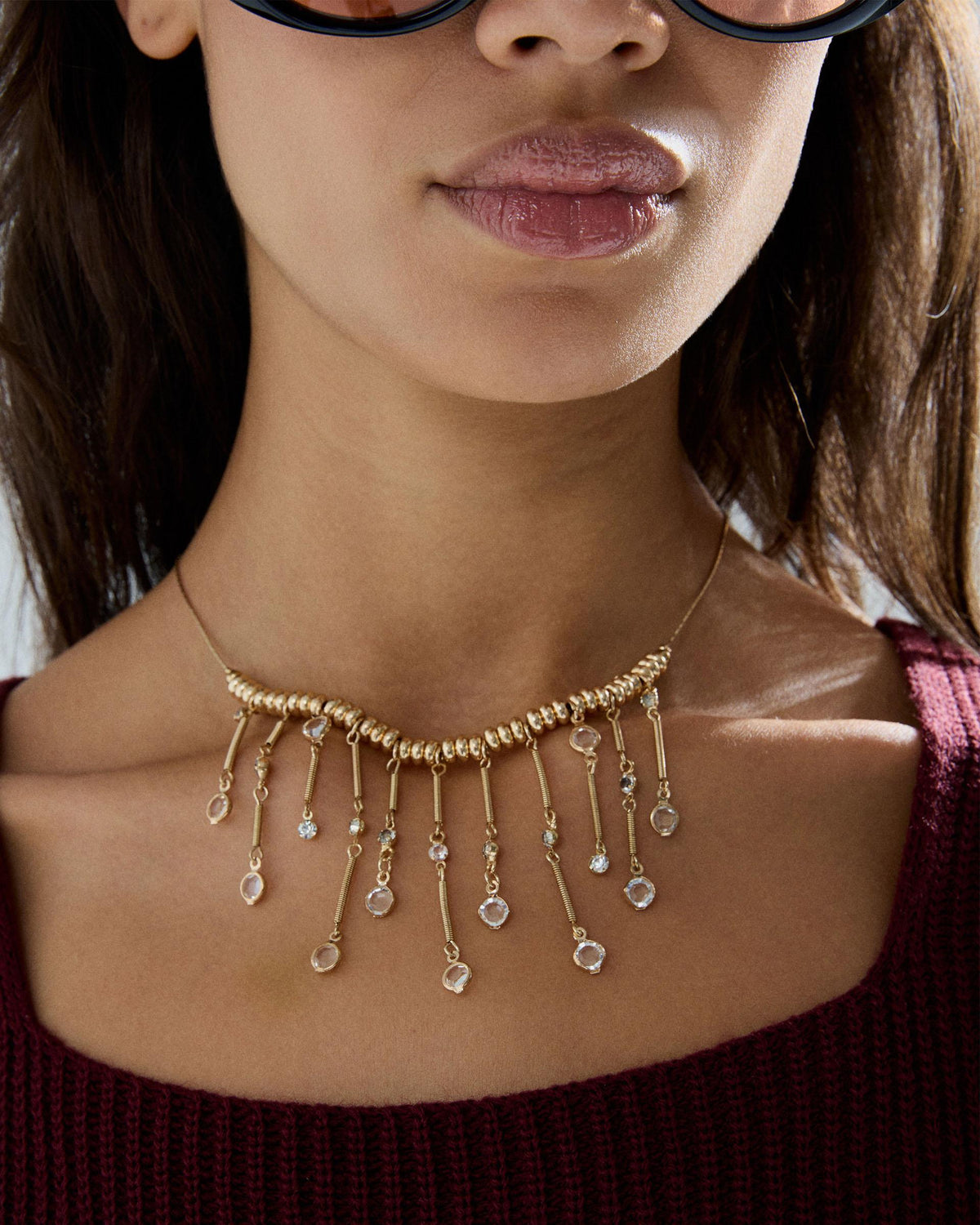 Collar Cascada Circonitas Oro