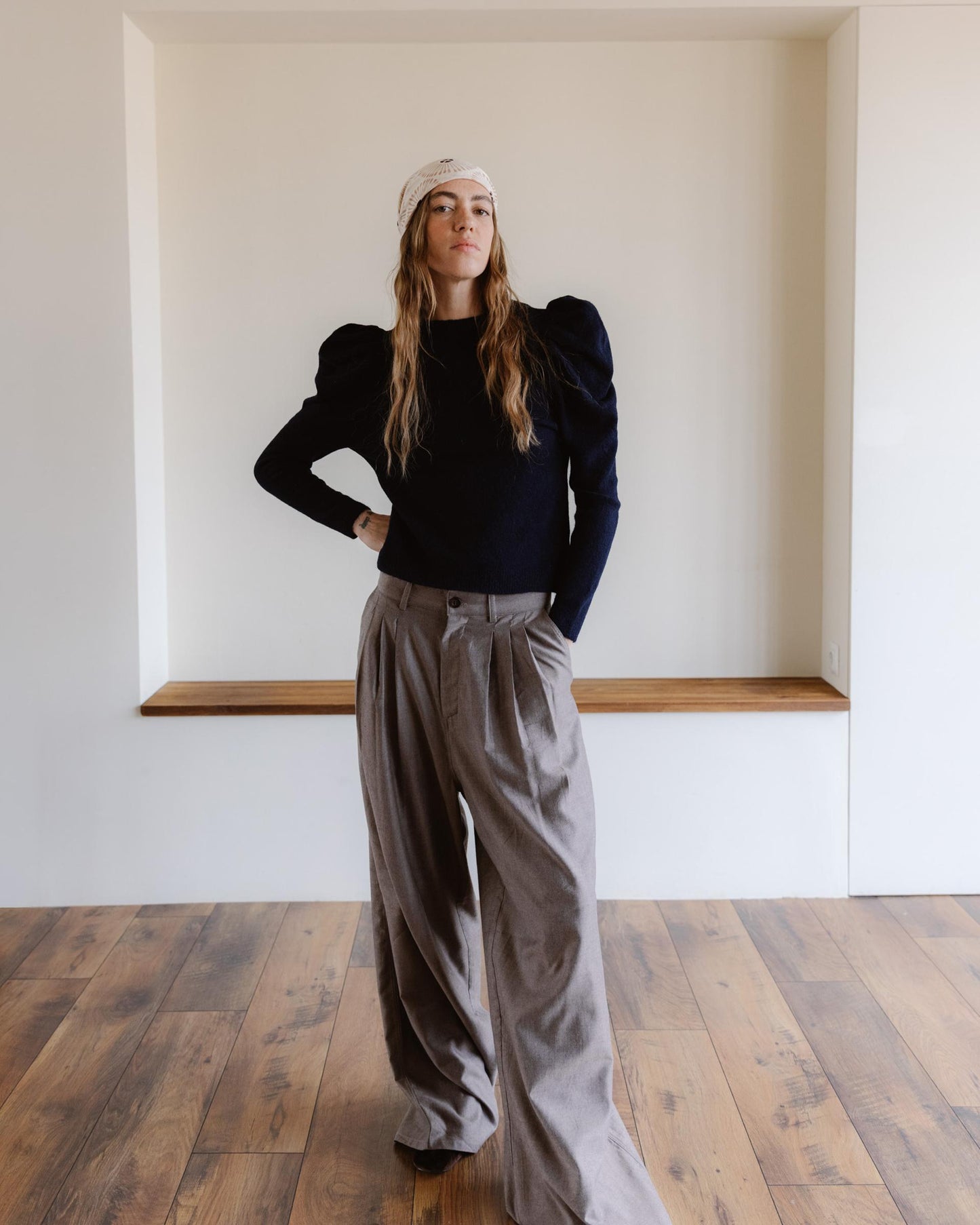 Jersey Manga Abullonada Azul Marino