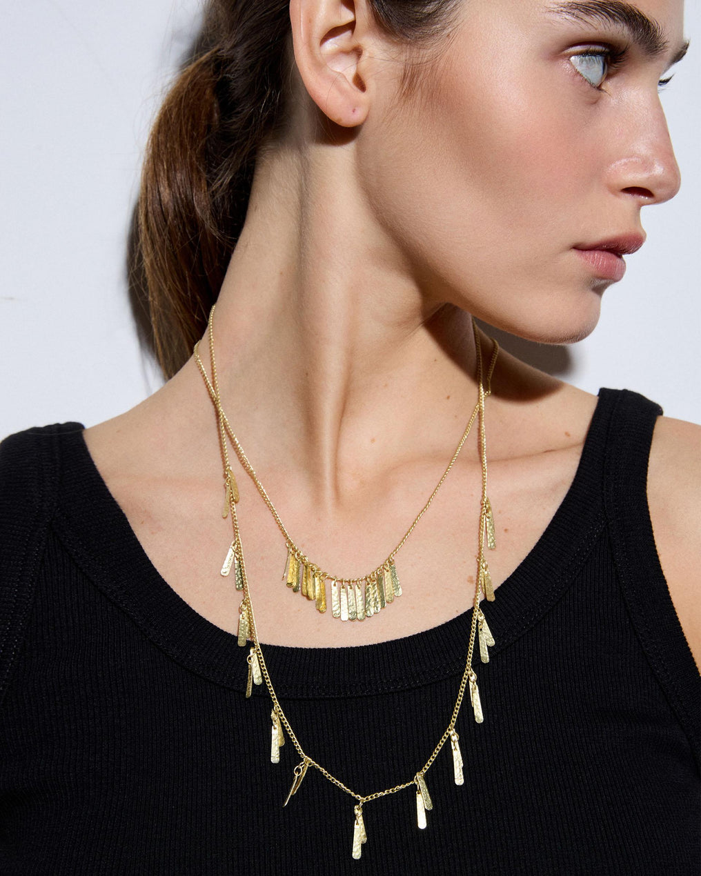 Collar Doble Piezas Oro