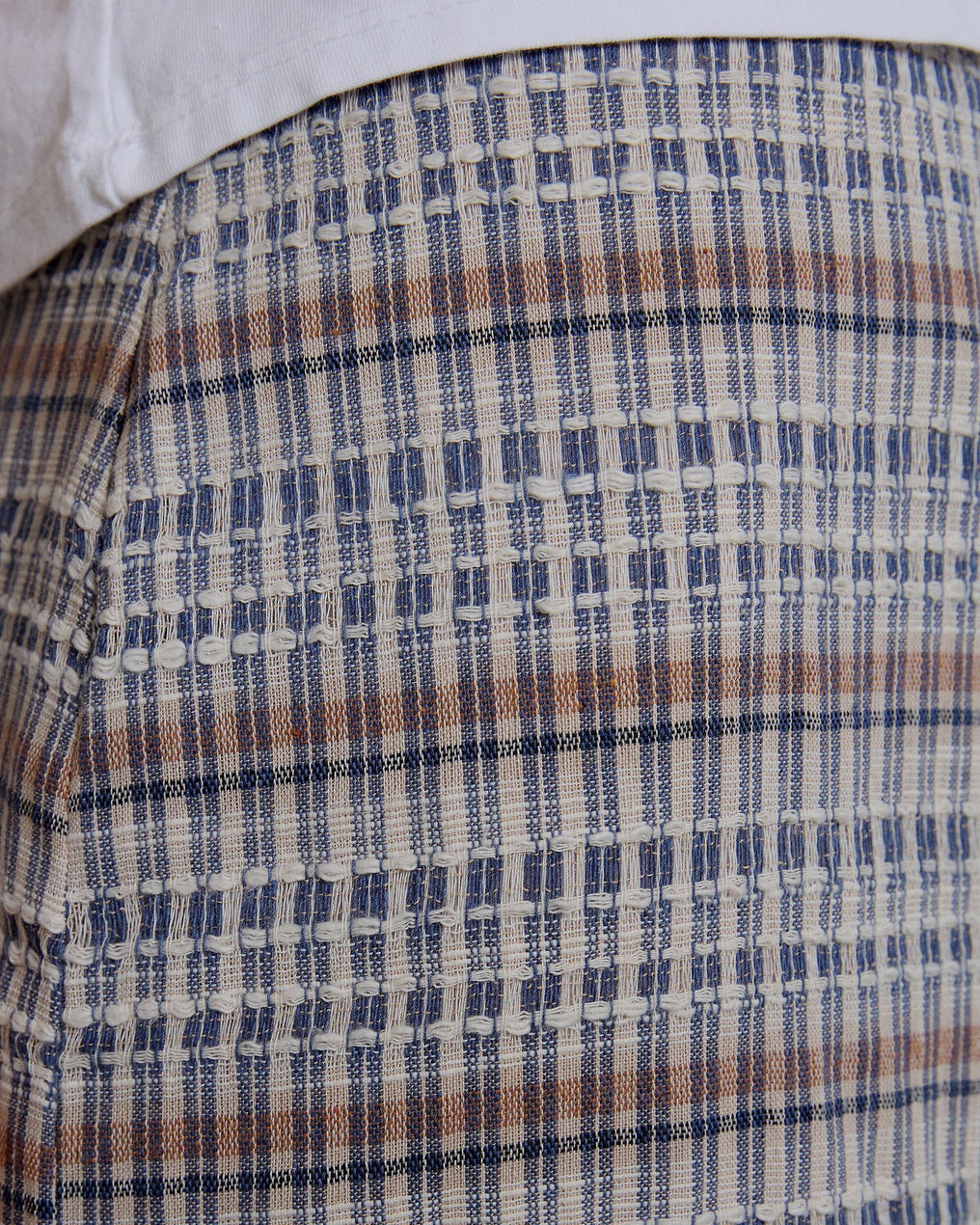 Falda Tejido Rustico Azul Marino