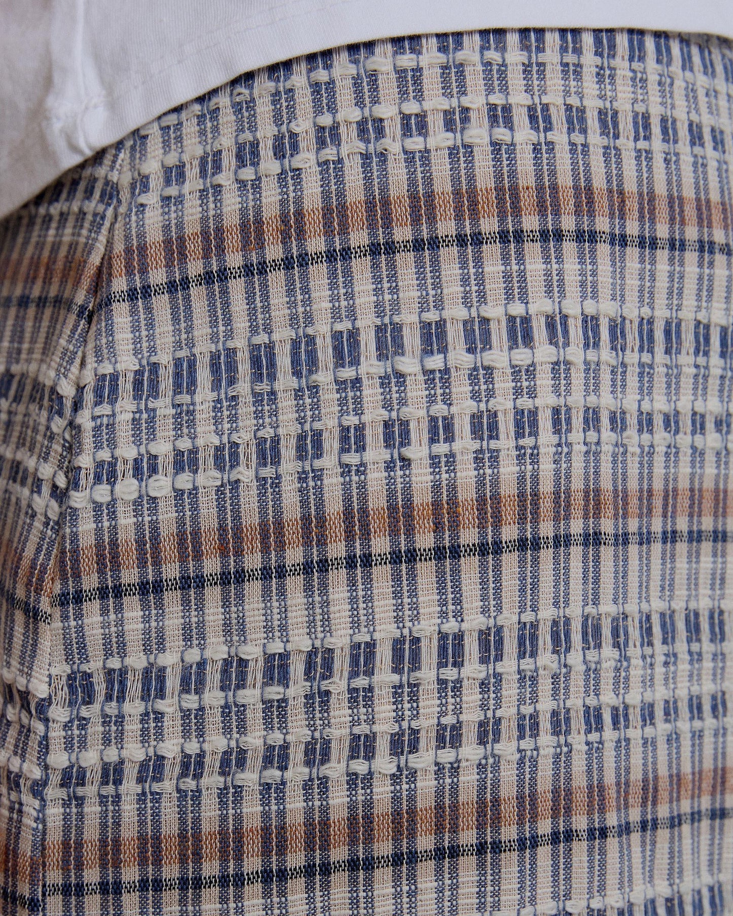 Falda Tejido Rustico Azul Marino